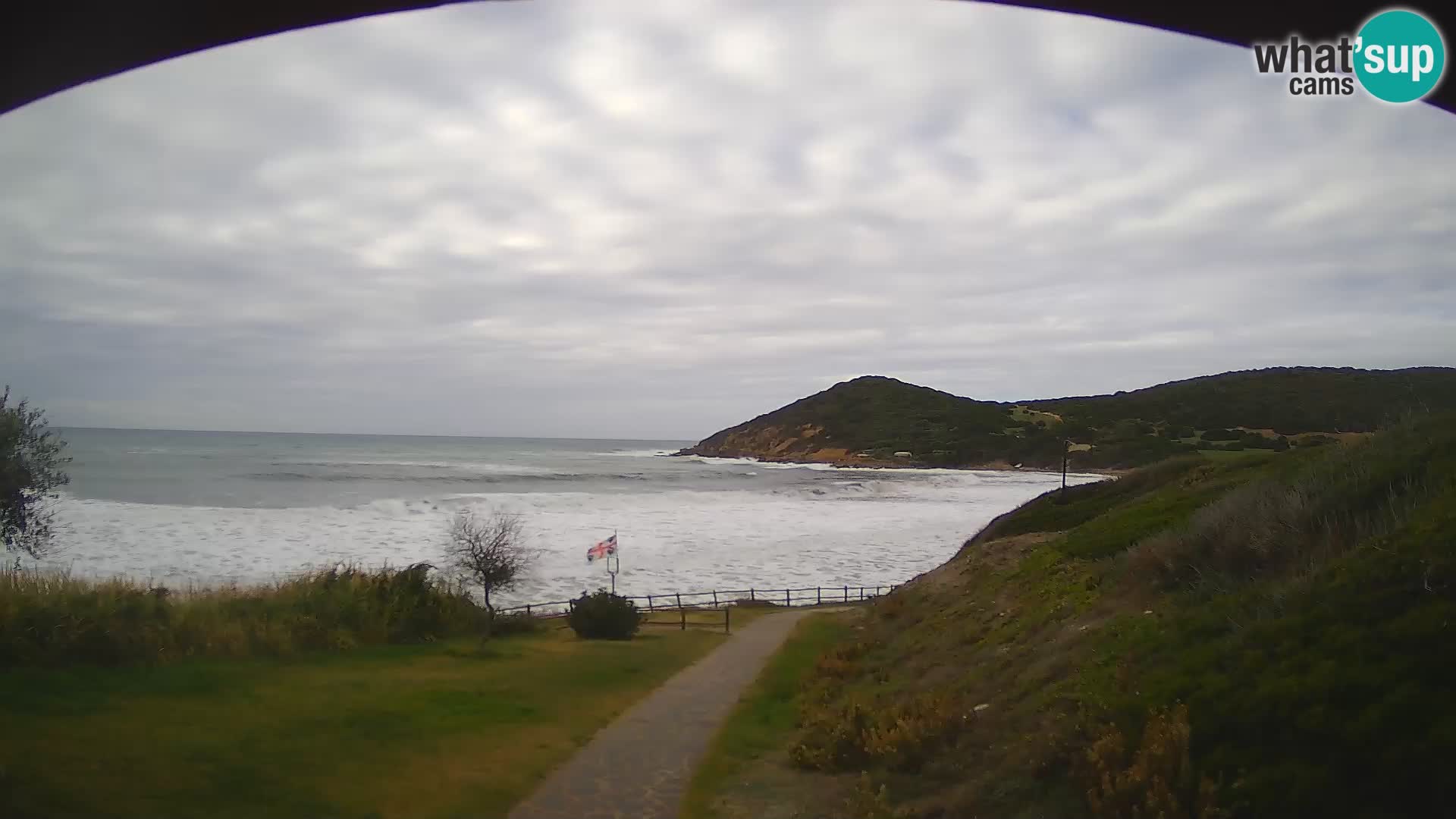 Webcam Strand von Poglina – Blick von der Bar Da Ricciolina – Alghero – Sardinien