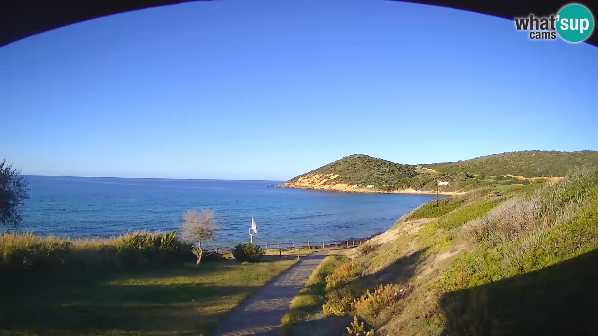 Spletna kamera plaža Poglina – Da Ricciolina – Alghero – Sardinija