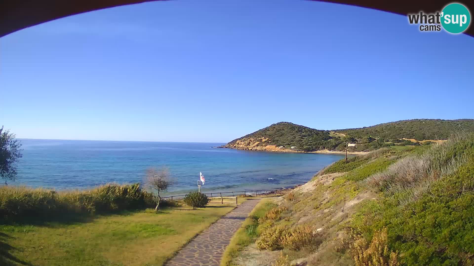 Spletna kamera plaža Poglina – Da Ricciolina – Alghero – Sardinija