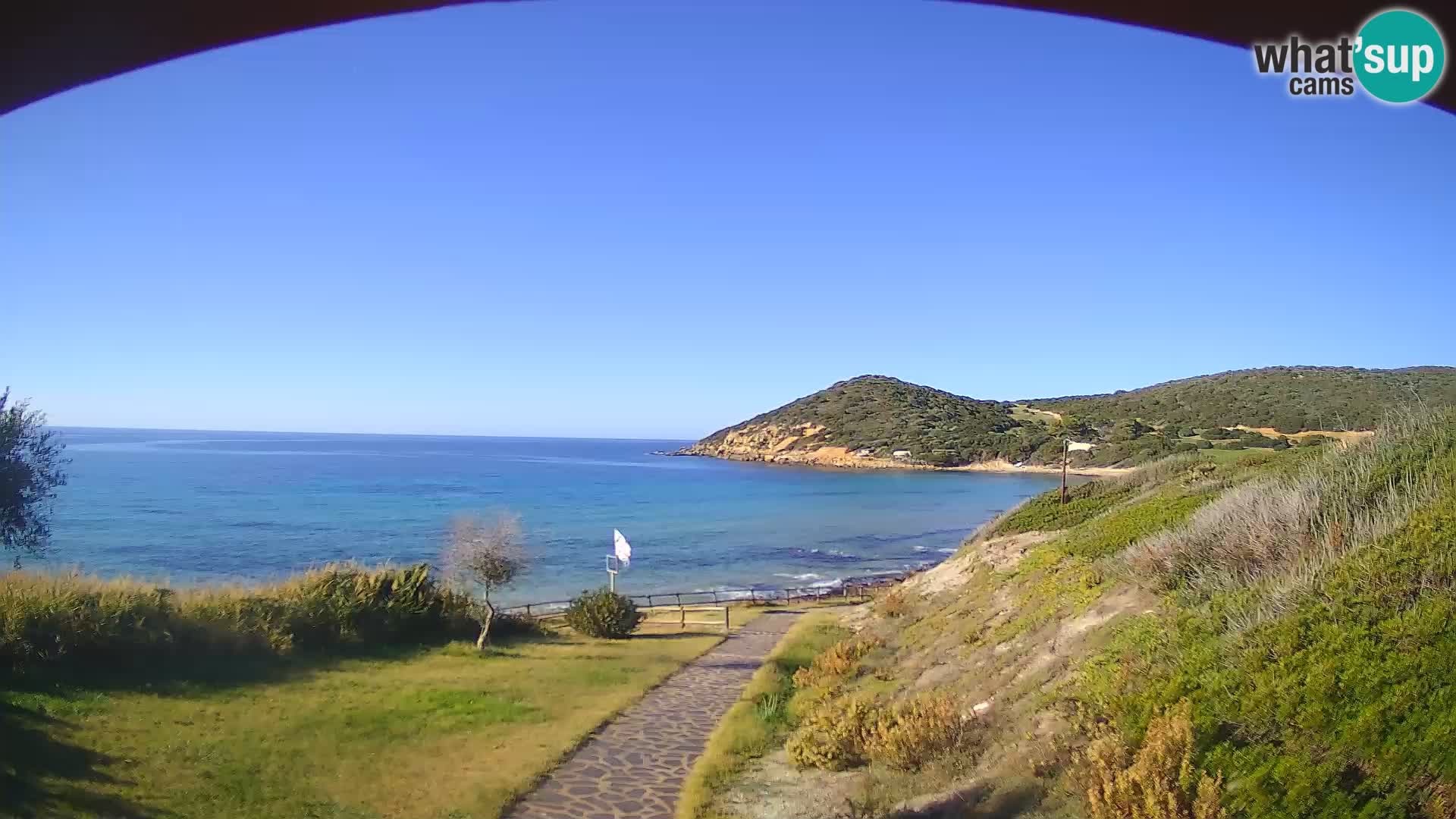 Webcam Strand von Poglina – Blick von der Bar Da Ricciolina – Alghero – Sardinien