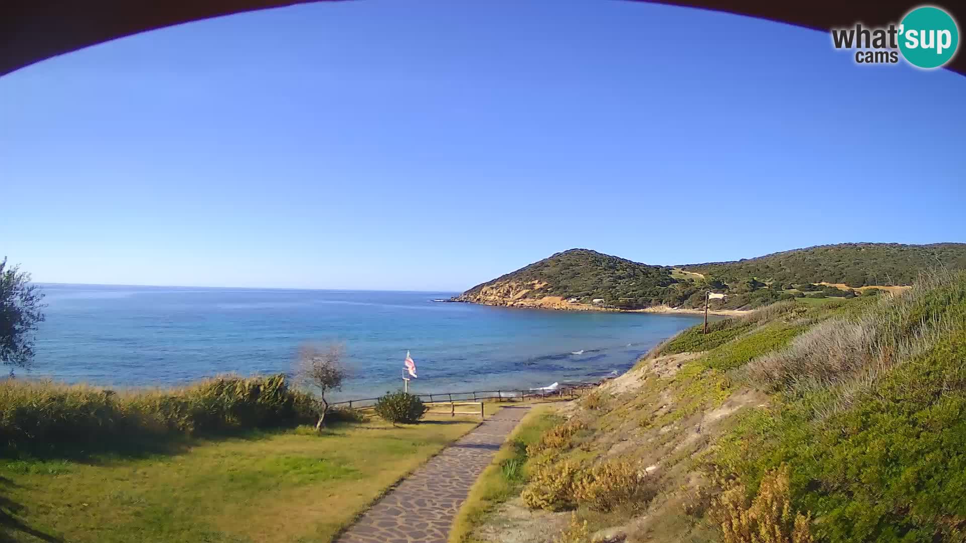 Webcam spiaggia Poglina – Vista dal bar Da Ricciolina – Alghero – Sardegna