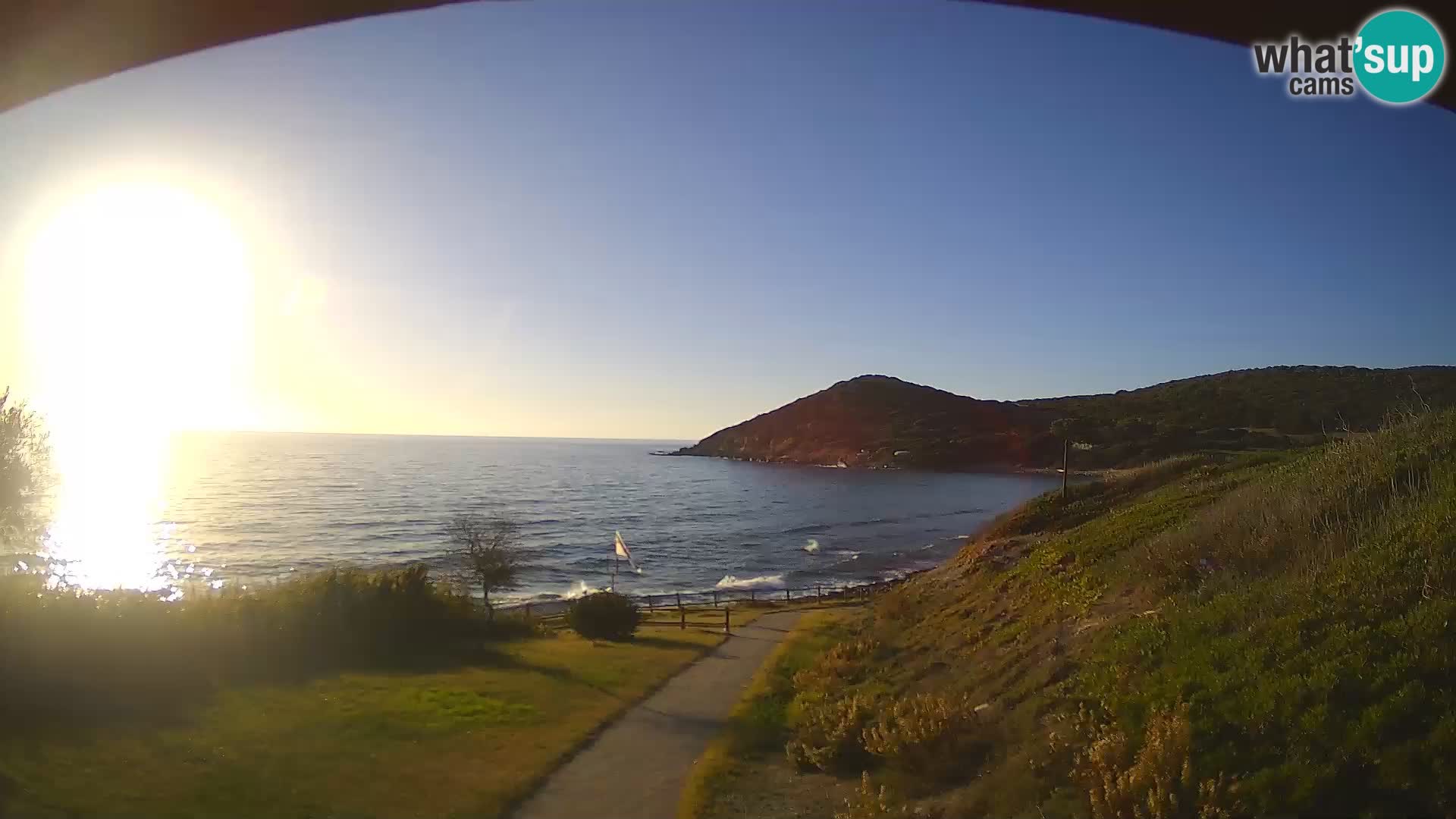 Webcam spiaggia Poglina – Vista dal bar Da Ricciolina – Alghero – Sardegna