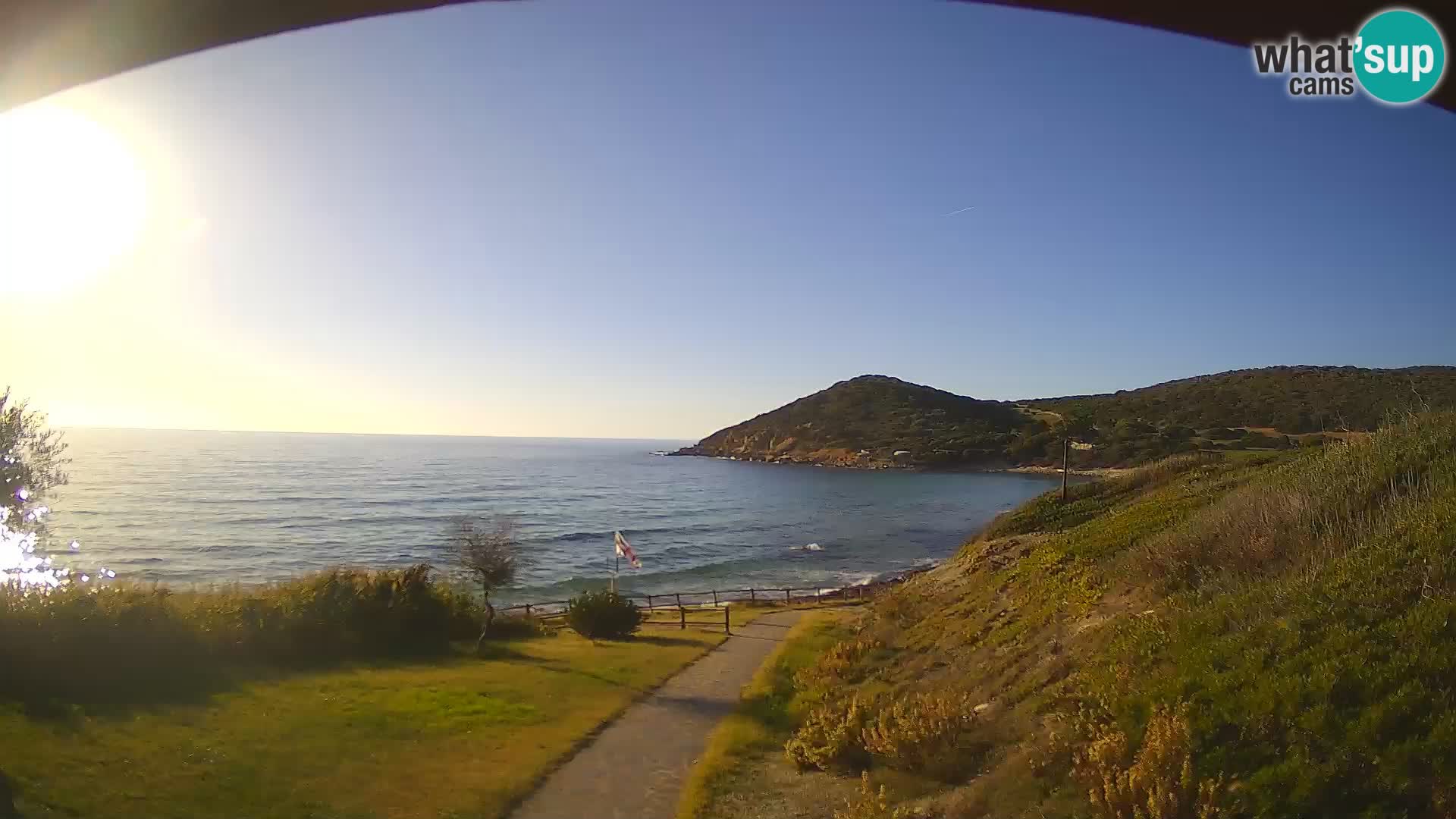 Webcam spiaggia Poglina – Vista dal bar Da Ricciolina – Alghero – Sardegna