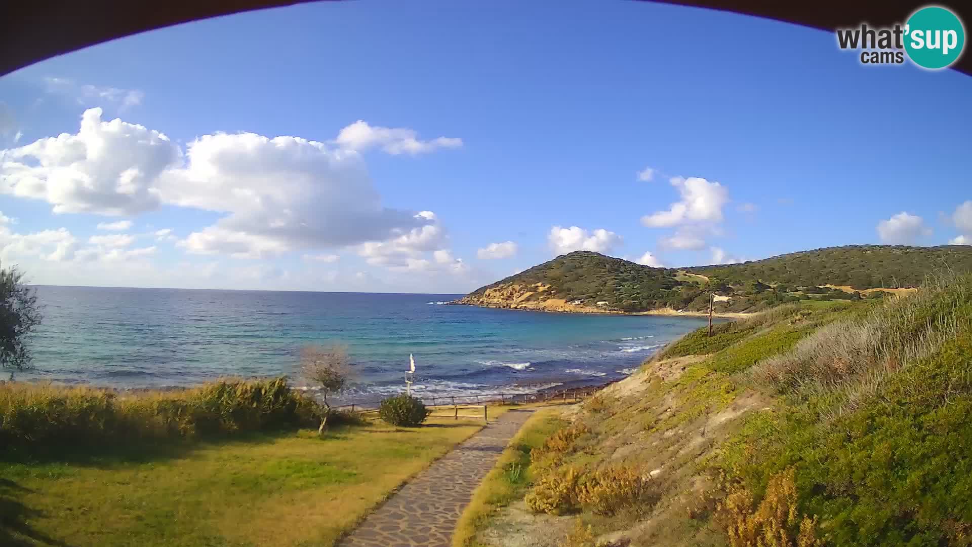 Webcam Strand von Poglina – Blick von der Bar Da Ricciolina – Alghero – Sardinien