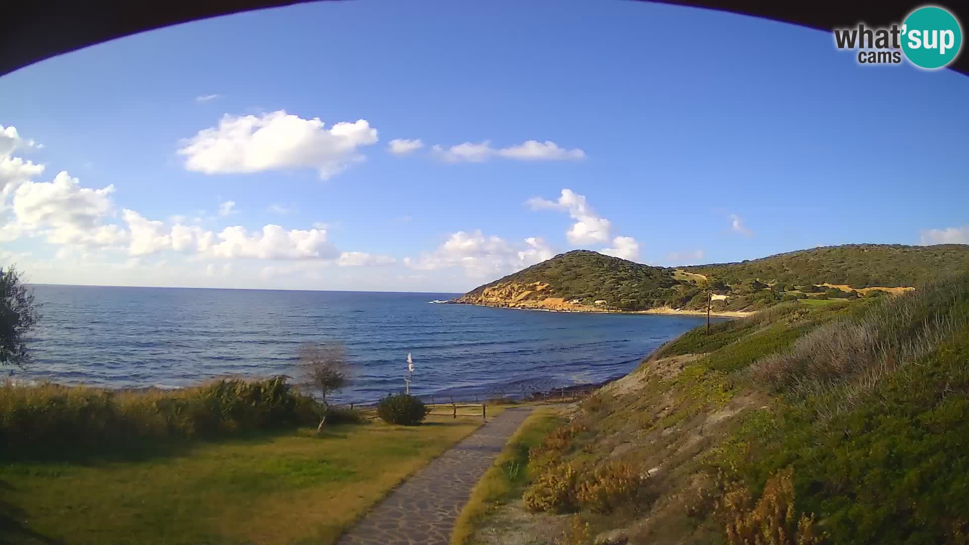 Webcam Strand von Poglina – Blick von der Bar Da Ricciolina – Alghero – Sardinien