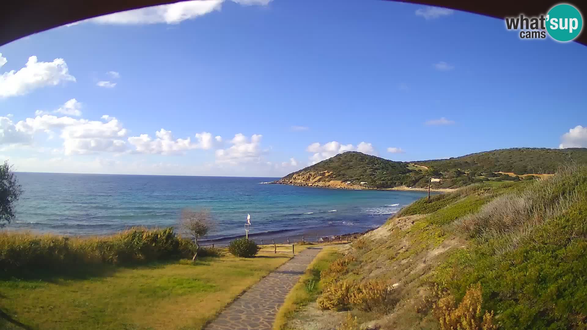 Webcam Strand von Poglina – Blick von der Bar Da Ricciolina – Alghero – Sardinien