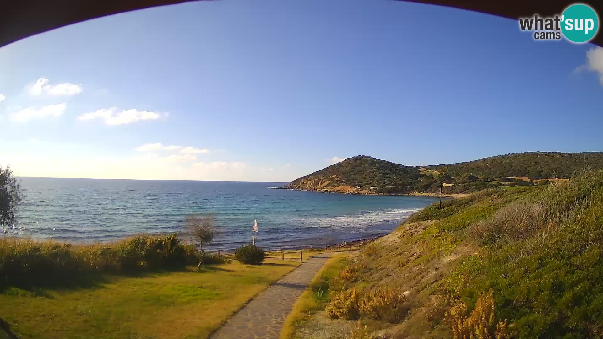 Spletna kamera plaža Poglina – Da Ricciolina – Alghero – Sardinija