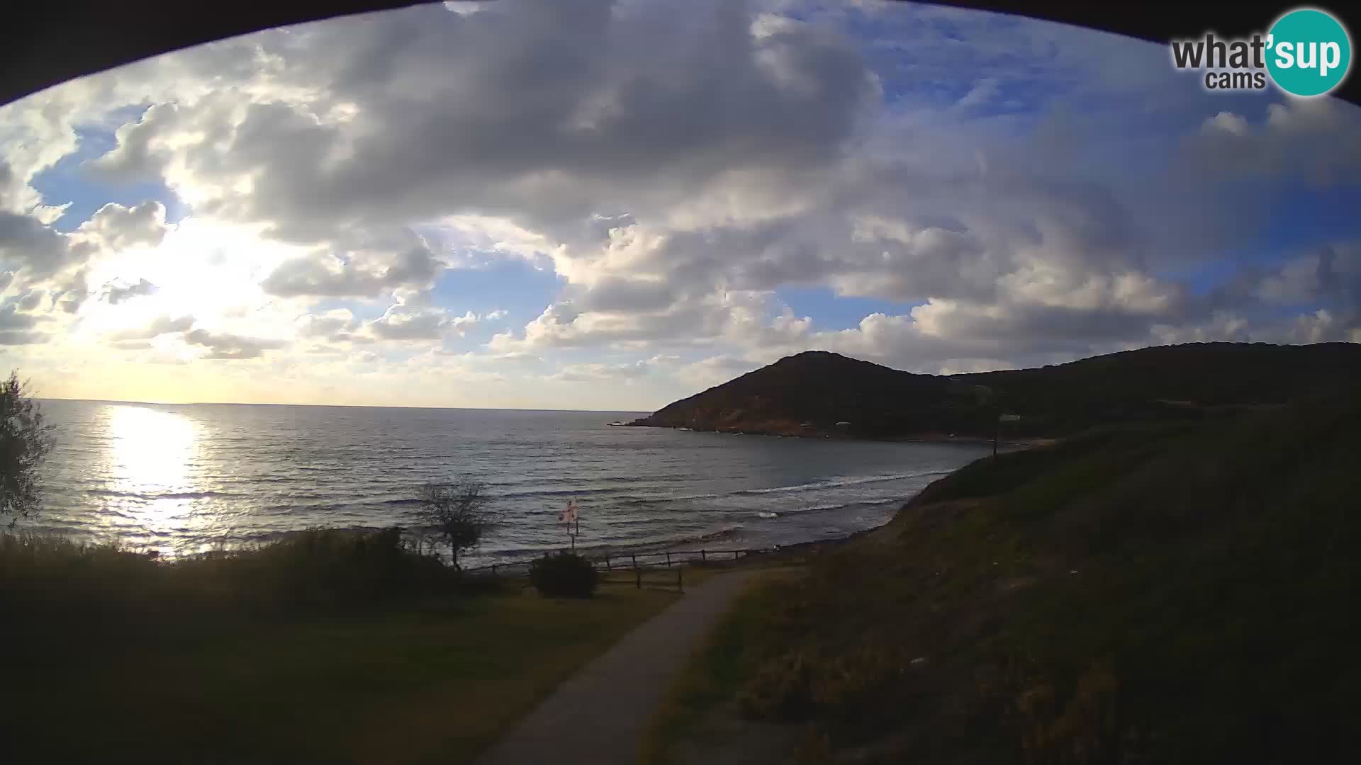 Webcam Strand von Poglina – Blick von der Bar Da Ricciolina – Alghero – Sardinien