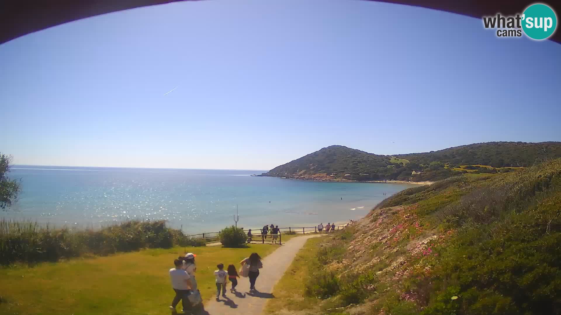 Webcam Strand von Poglina – Blick von der Bar Da Ricciolina – Alghero – Sardinien