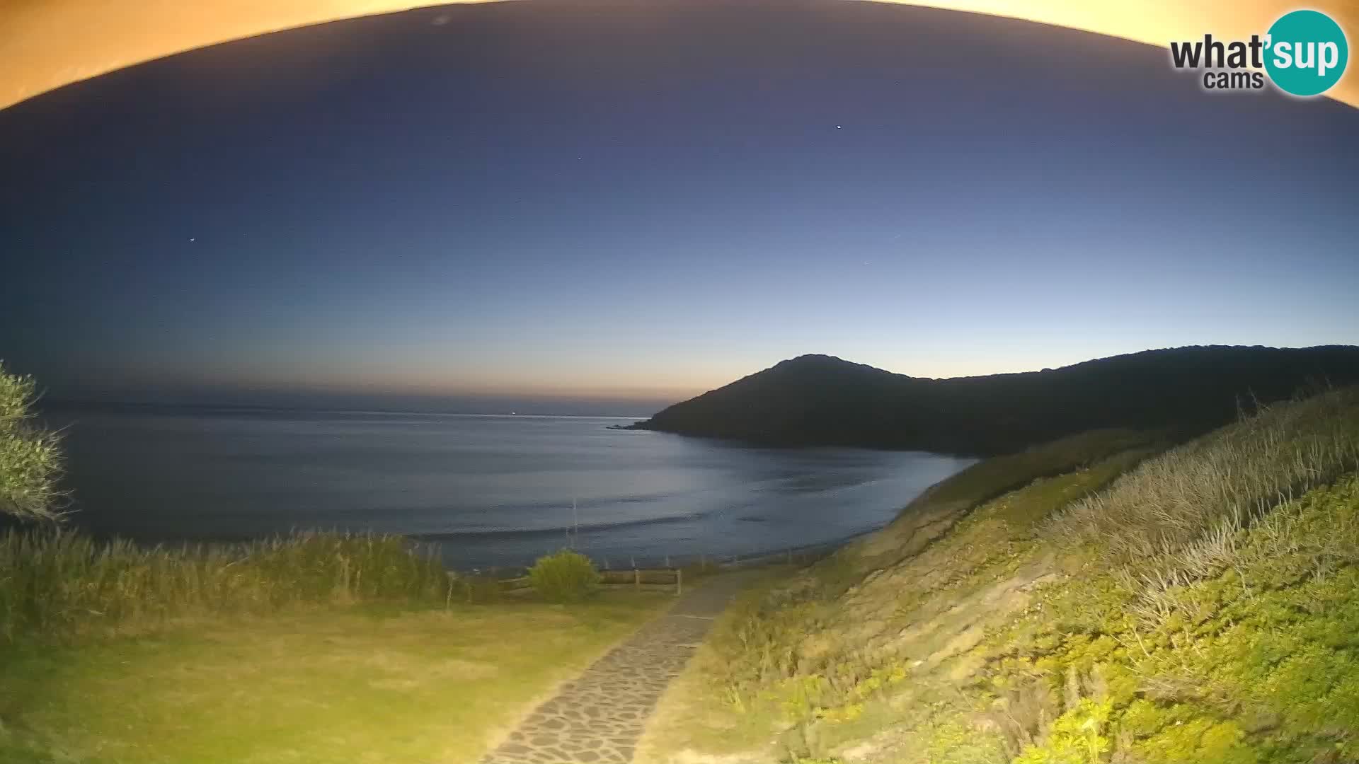 Webcam Strand von Poglina – Blick von der Bar Da Ricciolina – Alghero – Sardinien