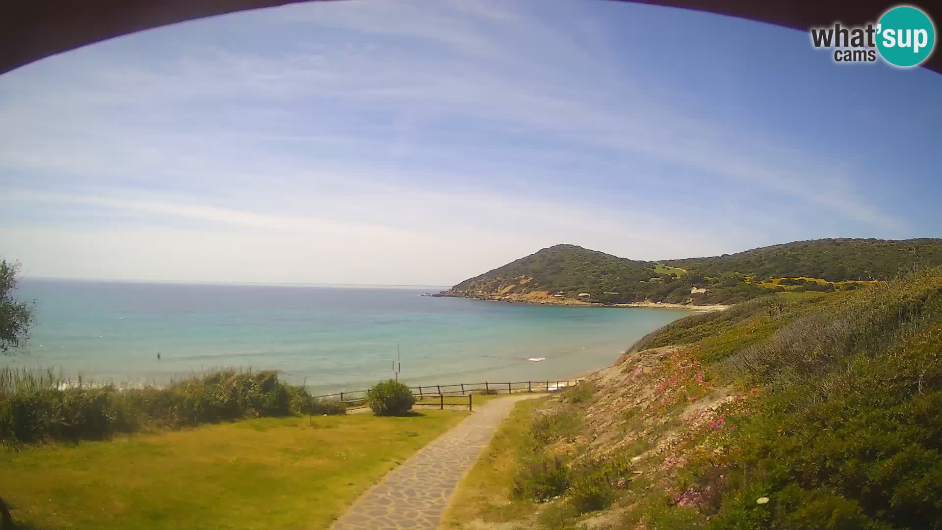 Webcam Strand von Poglina – Blick von der Bar Da Ricciolina – Alghero – Sardinien