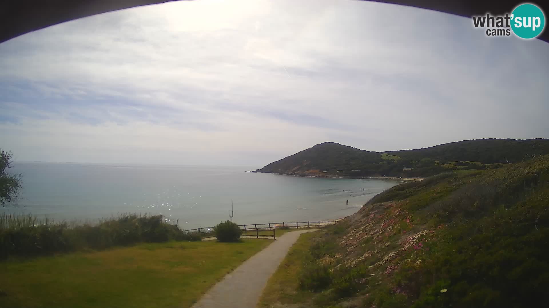 Webcam Strand von Poglina – Blick von der Bar Da Ricciolina – Alghero – Sardinien