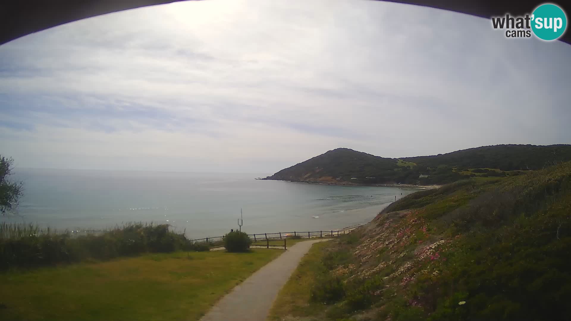 Webcam Strand von Poglina – Blick von der Bar Da Ricciolina – Alghero – Sardinien