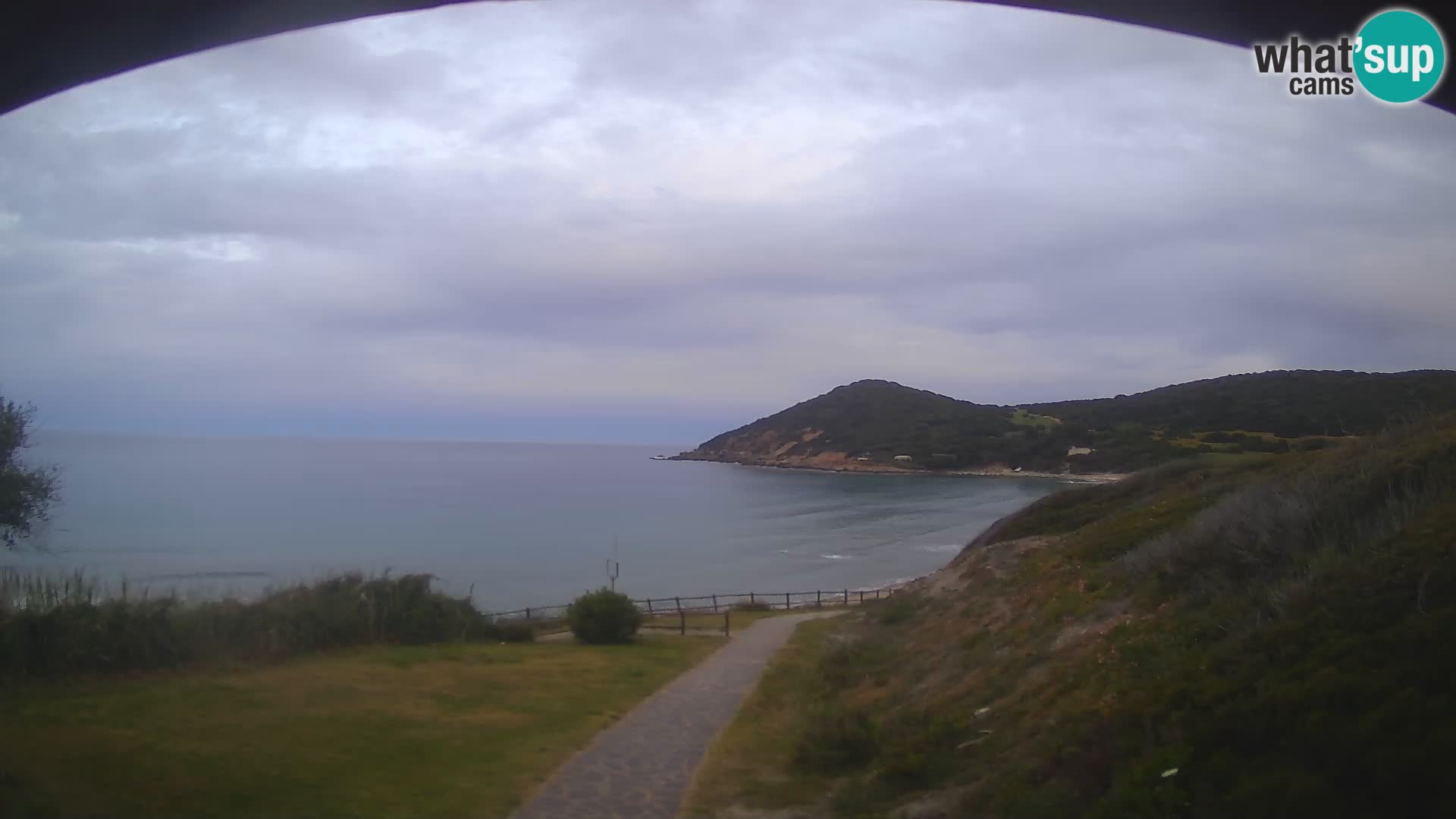 Webcam Strand von Poglina – Blick von der Bar Da Ricciolina – Alghero – Sardinien