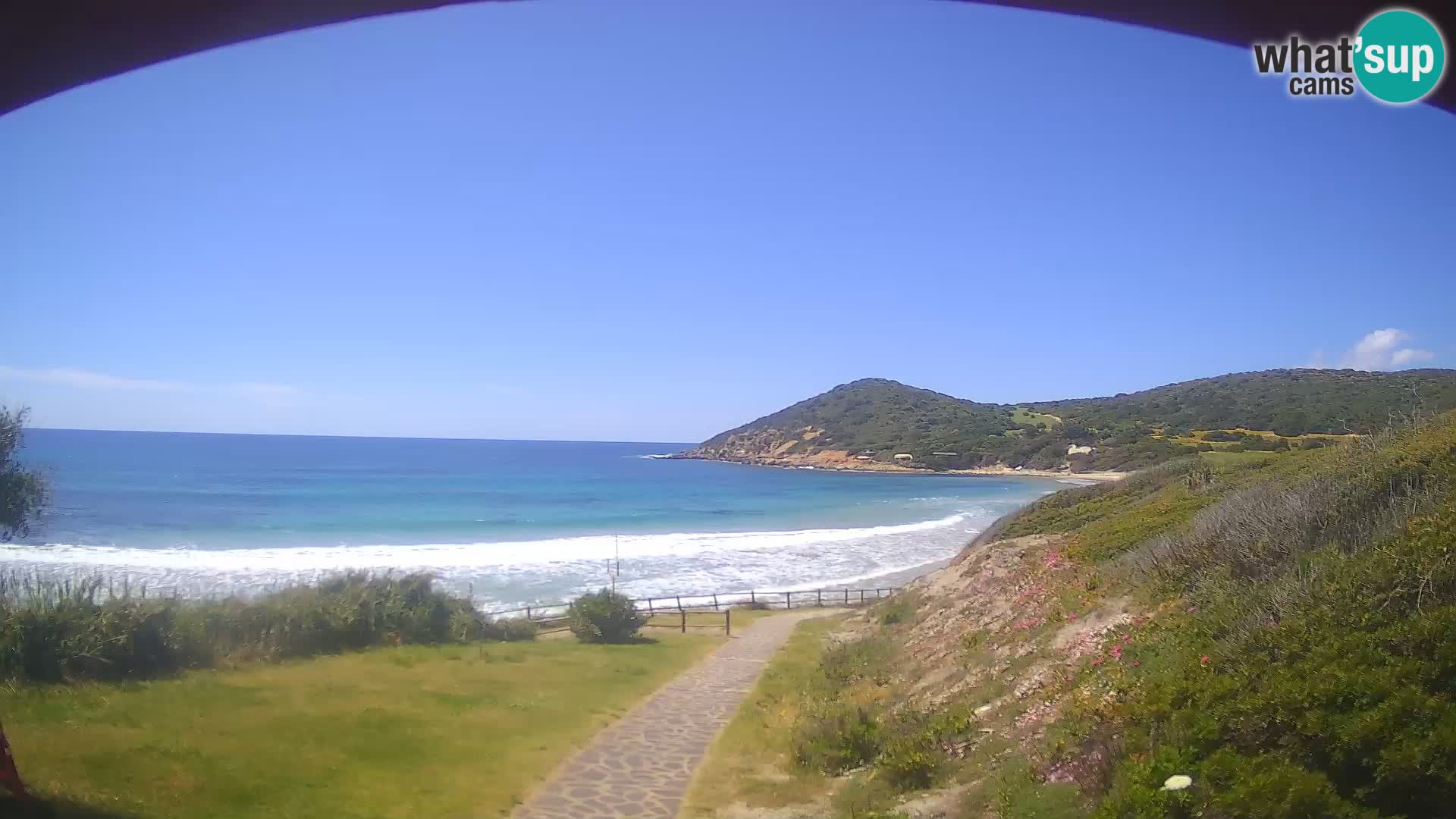 Spletna kamera plaža Poglina – Da Ricciolina – Alghero – Sardinija
