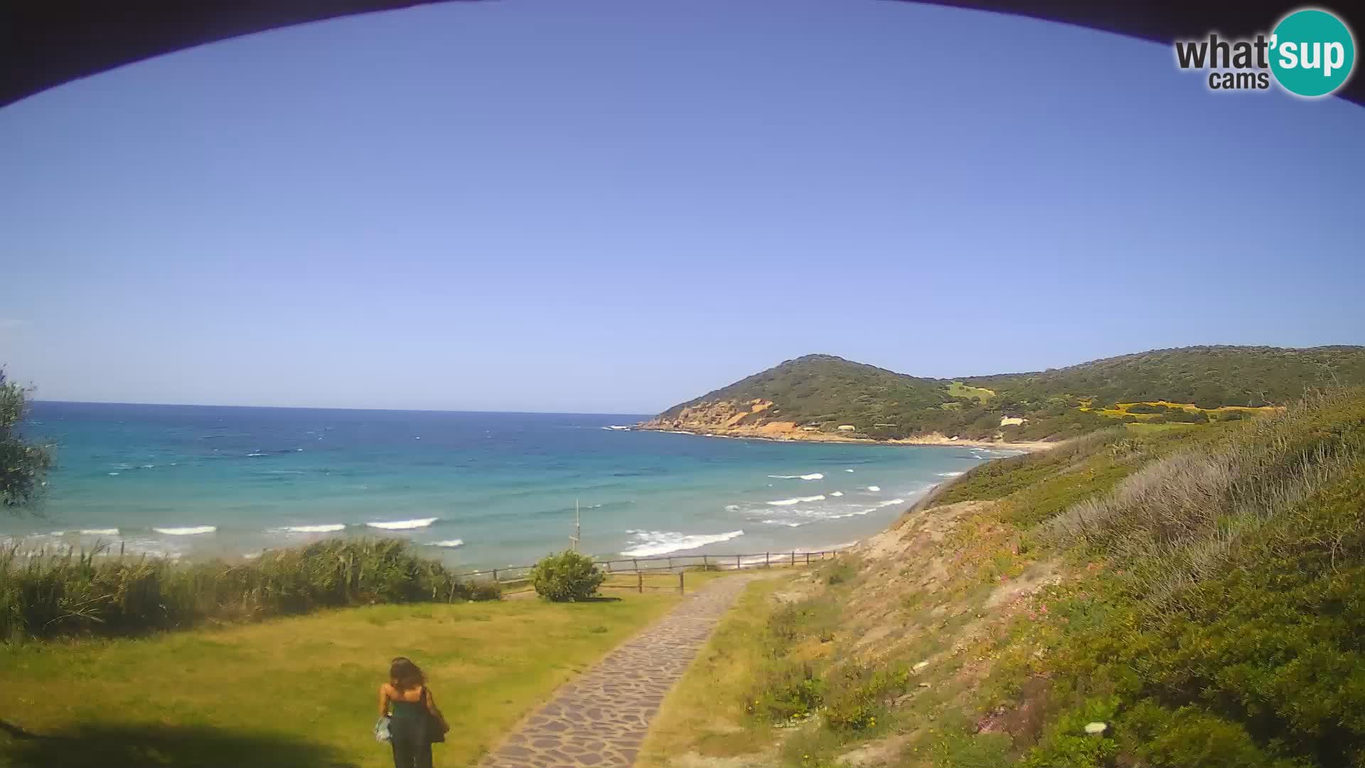 Webcam Strand von Poglina – Blick von der Bar Da Ricciolina – Alghero – Sardinien