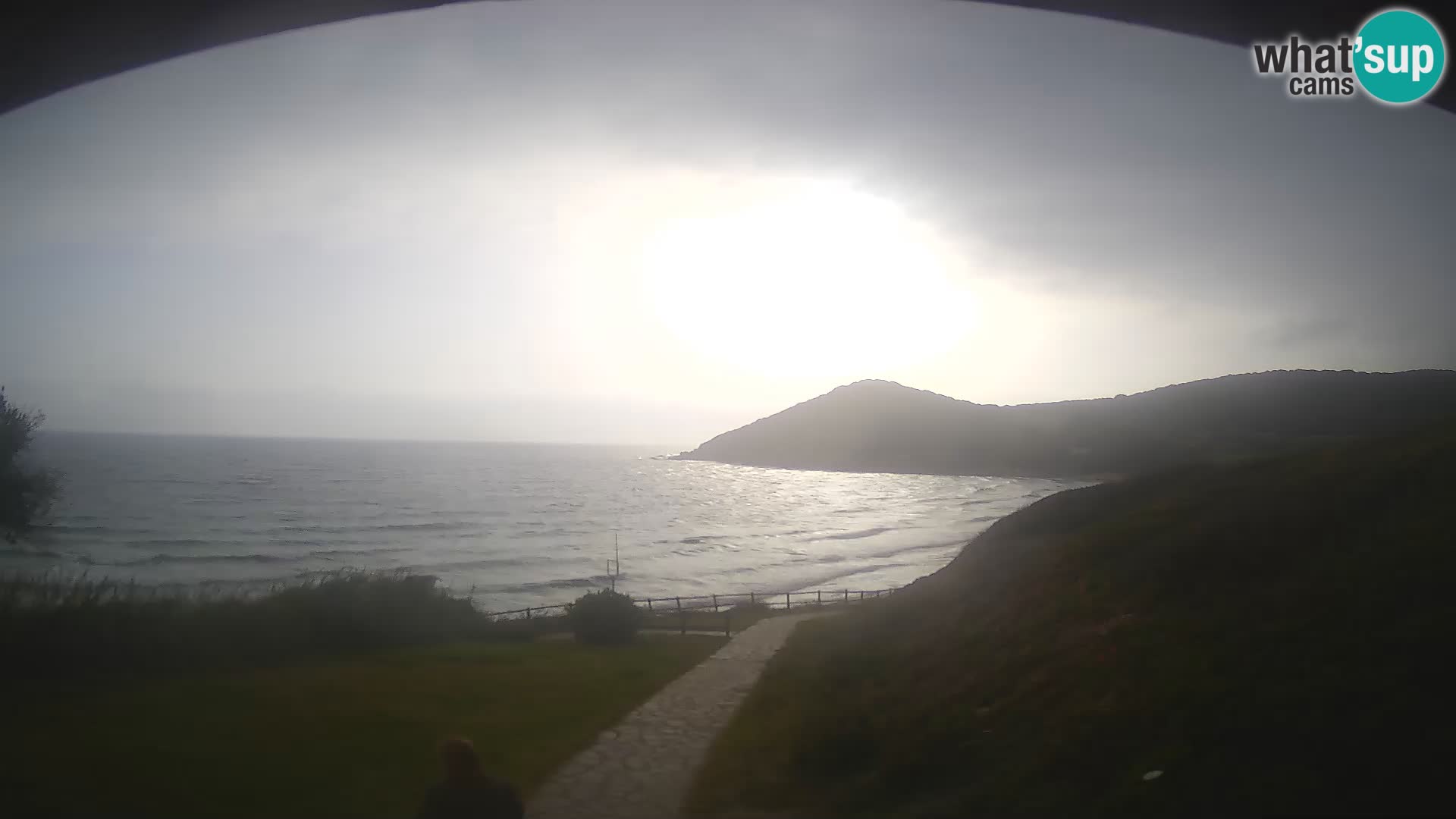 Webcam Strand von Poglina – Blick von der Bar Da Ricciolina – Alghero – Sardinien