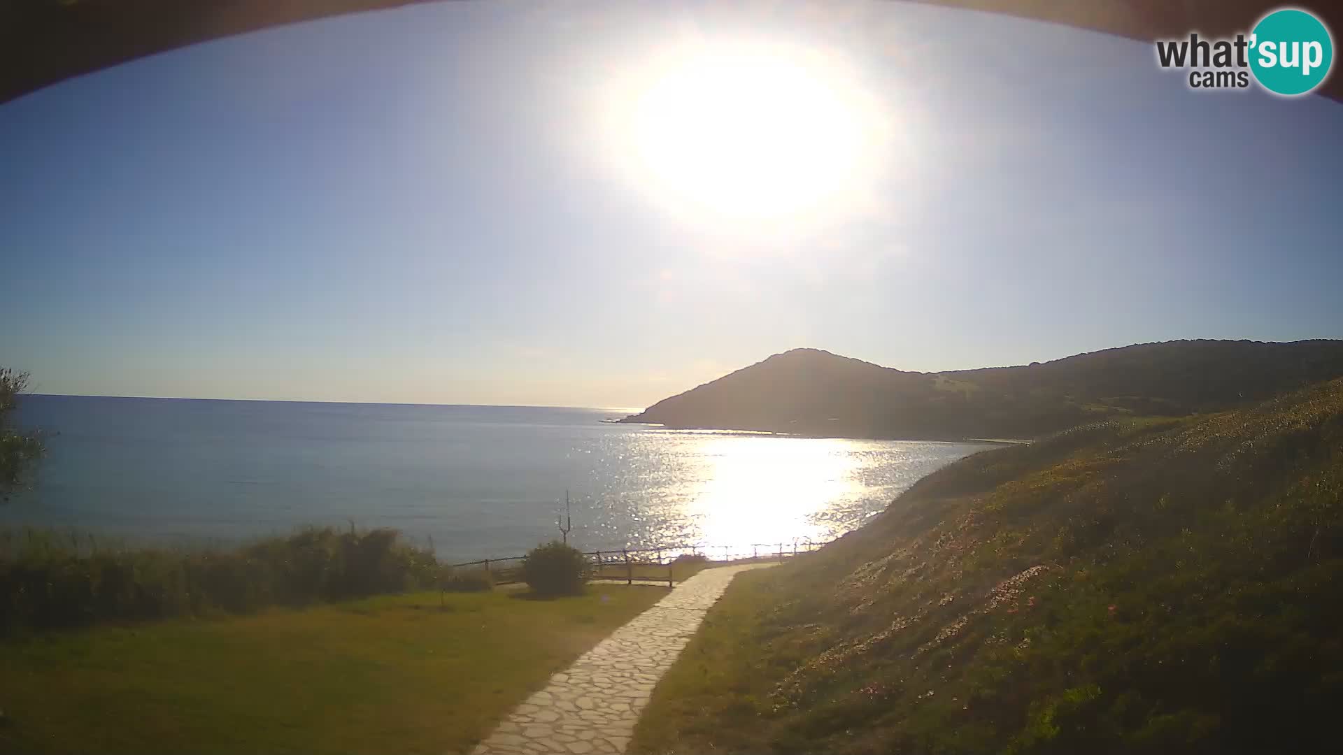 Webcam Strand von Poglina – Blick von der Bar Da Ricciolina – Alghero – Sardinien