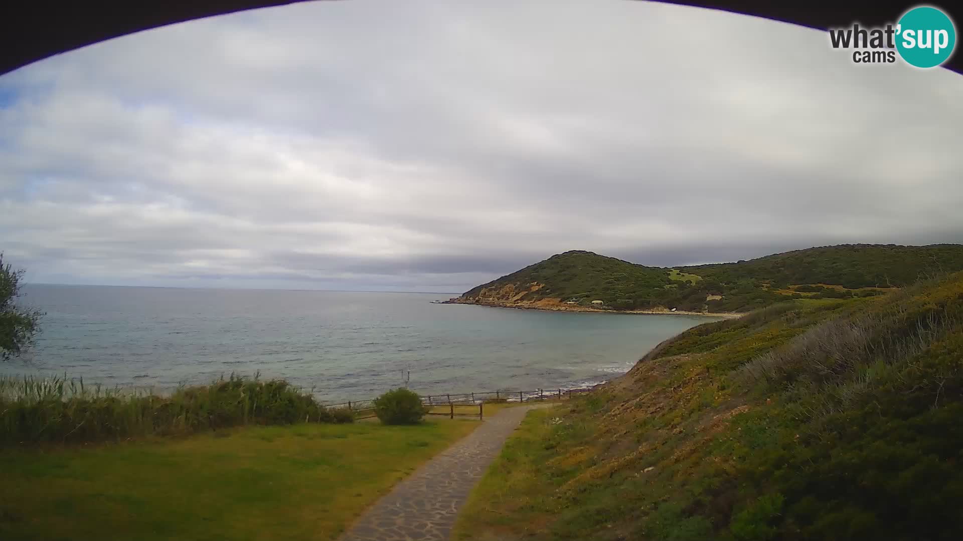 Webcam Strand von Poglina – Blick von der Bar Da Ricciolina – Alghero – Sardinien