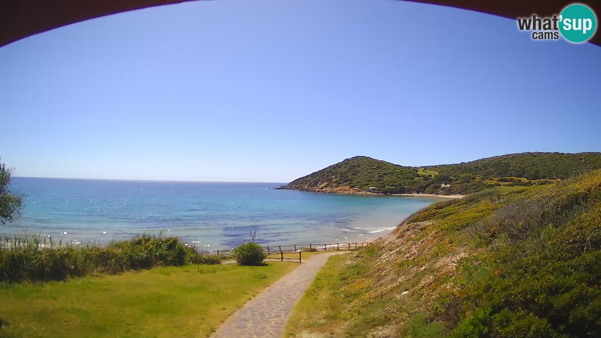 Webcam Strand von Poglina – Blick von der Bar Da Ricciolina – Alghero – Sardinien
