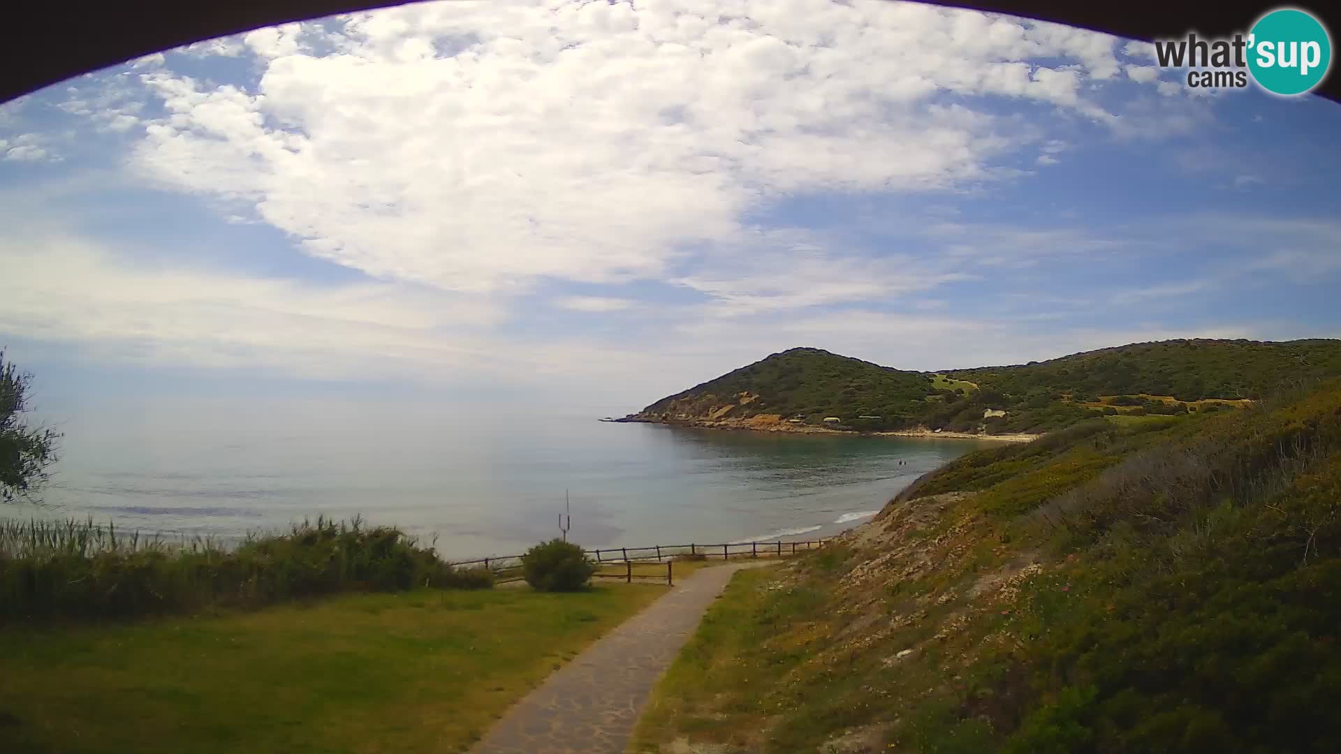 Webcam Strand von Poglina – Blick von der Bar Da Ricciolina – Alghero – Sardinien