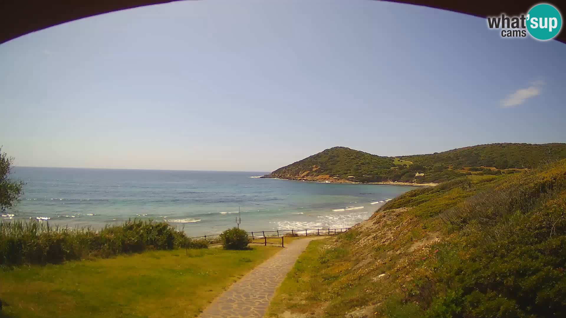 Webcam Strand von Poglina – Blick von der Bar Da Ricciolina – Alghero – Sardinien