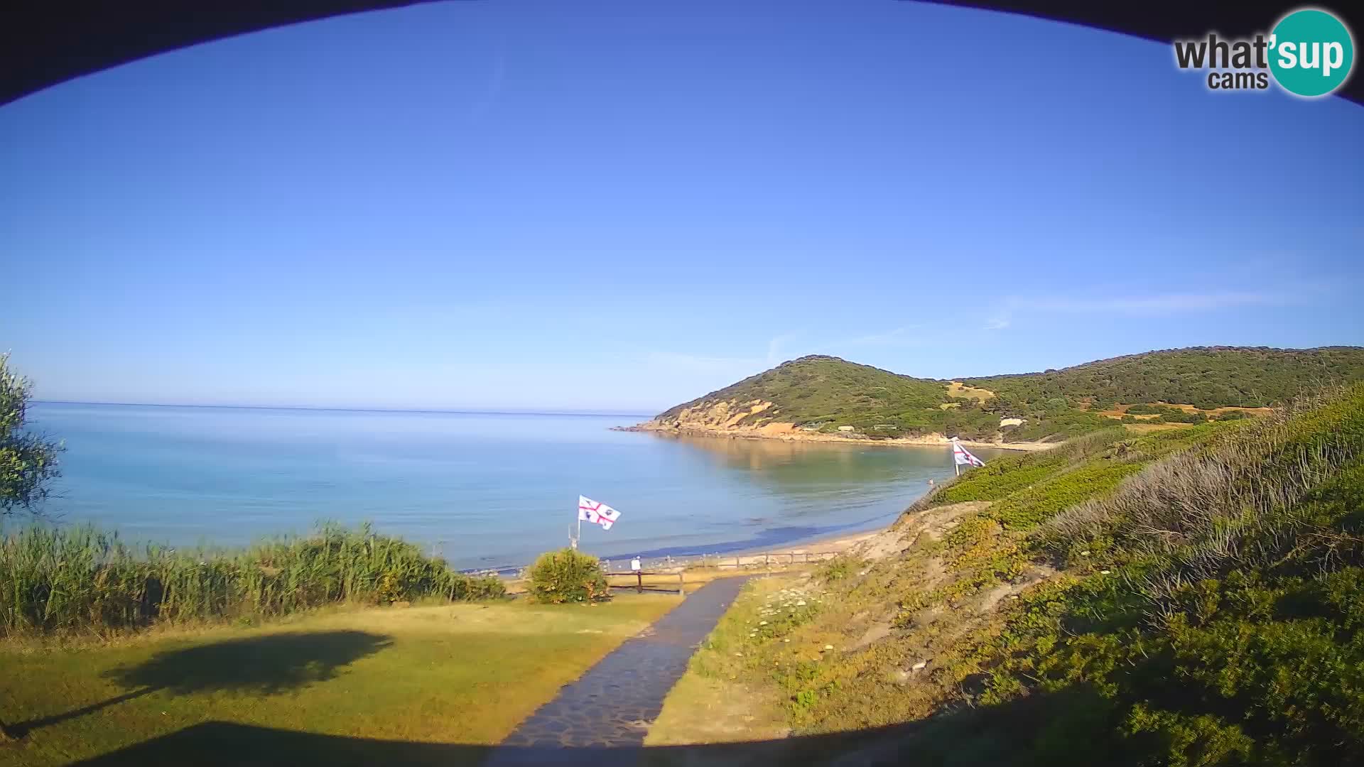 Spletna kamera plaža Poglina – Da Ricciolina – Alghero – Sardinija