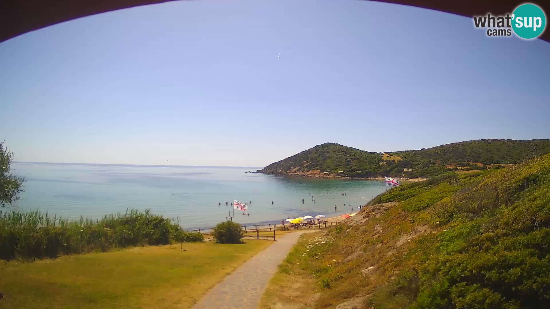 Webcam Strand von Poglina – Blick von der Bar Da Ricciolina – Alghero – Sardinien