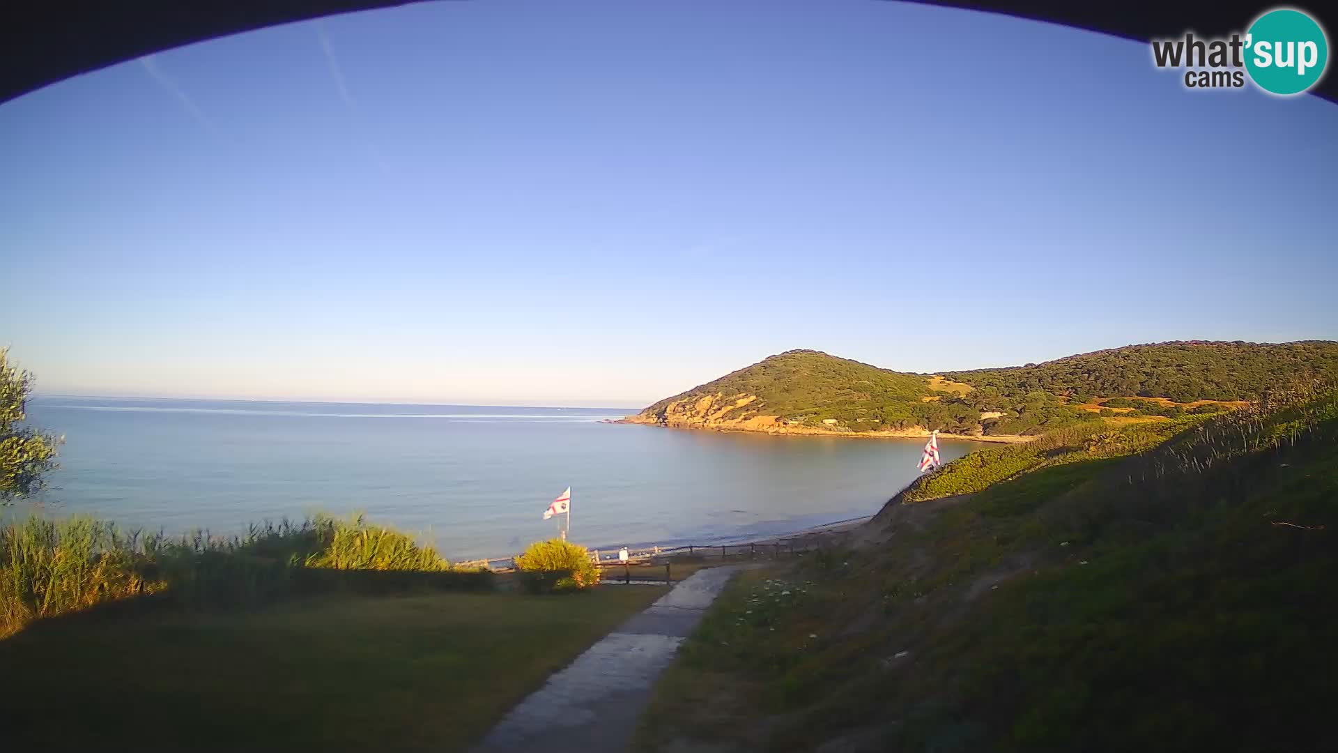Spletna kamera plaža Poglina – Da Ricciolina – Alghero – Sardinija