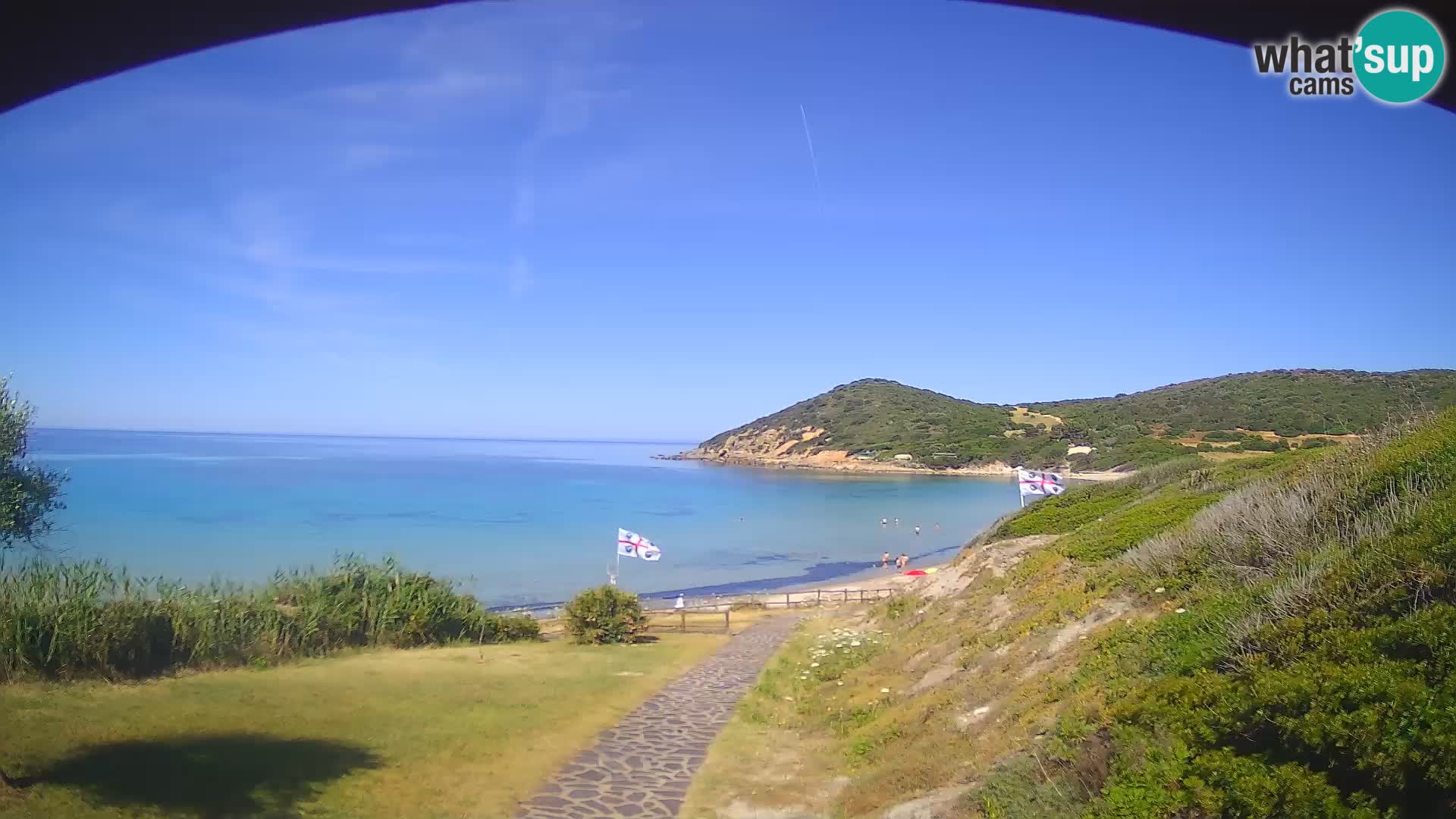 Spletna kamera plaža Poglina – Da Ricciolina – Alghero – Sardinija