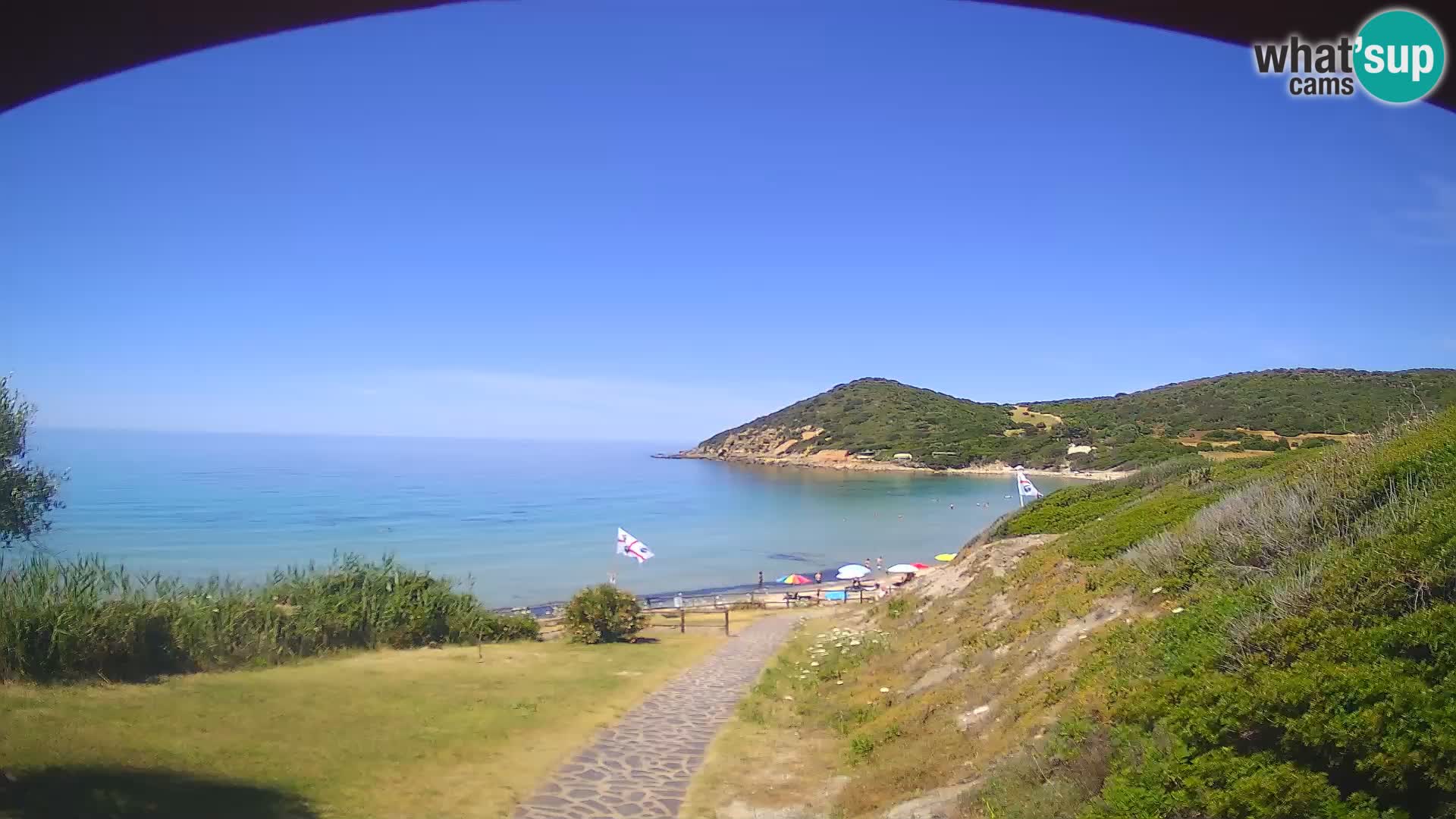 Webcam spiaggia Poglina – Vista dal bar Da Ricciolina – Alghero – Sardegna