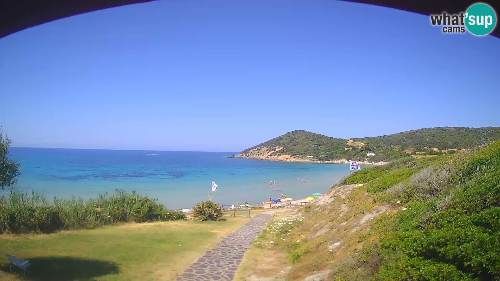 Webcam spiaggia Poglina – Vista dal bar Da Ricciolina – Alghero – Sardegna