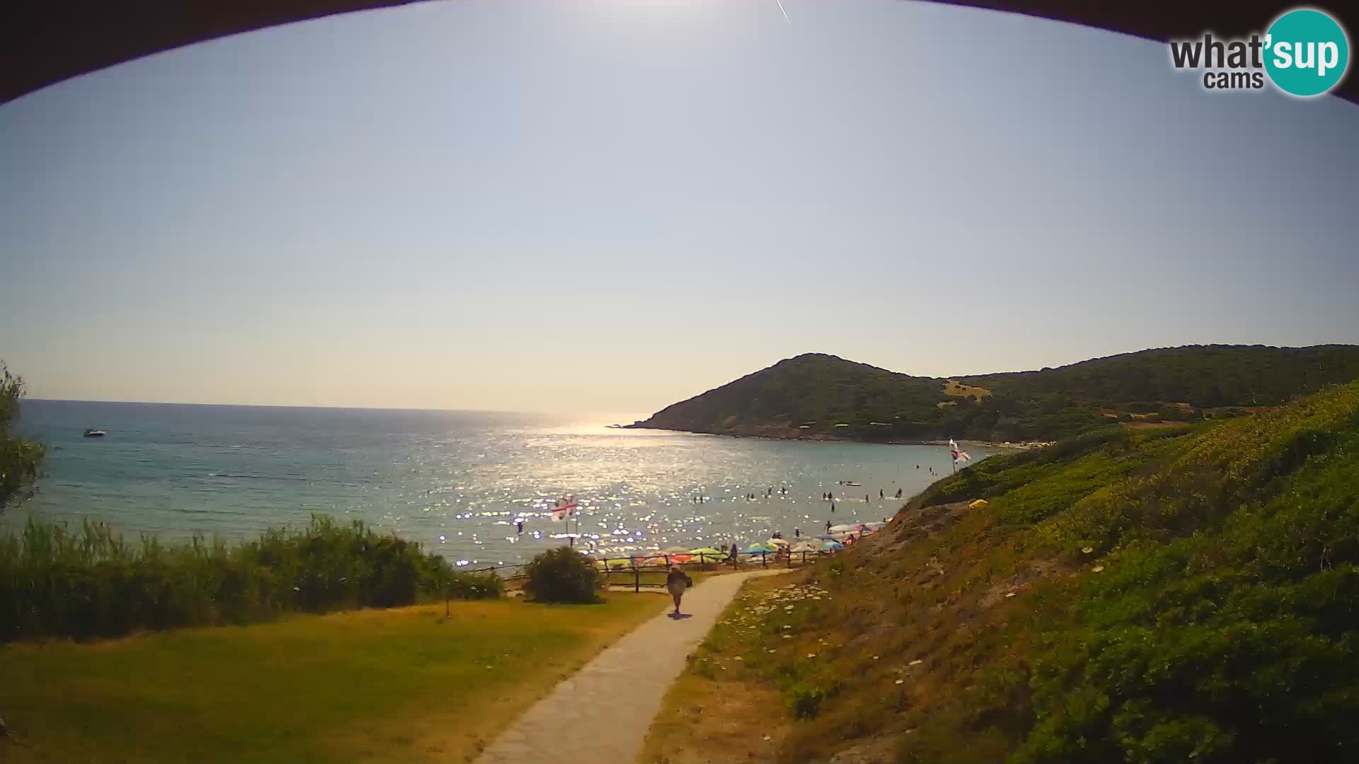 Webcam Strand von Poglina – Blick von der Bar Da Ricciolina – Alghero – Sardinien