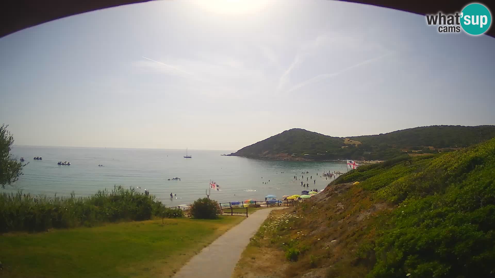 Webcam Strand von Poglina – Blick von der Bar Da Ricciolina – Alghero – Sardinien