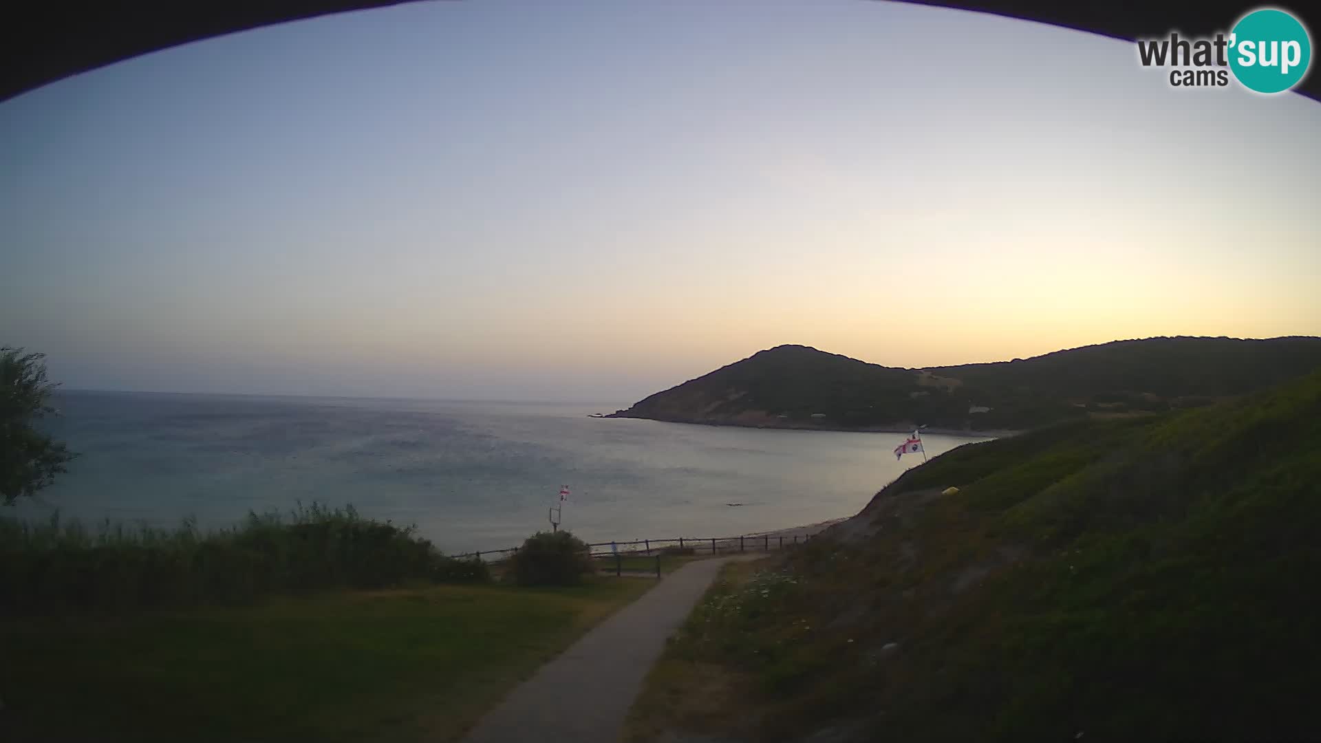 Webcam Strand von Poglina – Blick von der Bar Da Ricciolina – Alghero – Sardinien