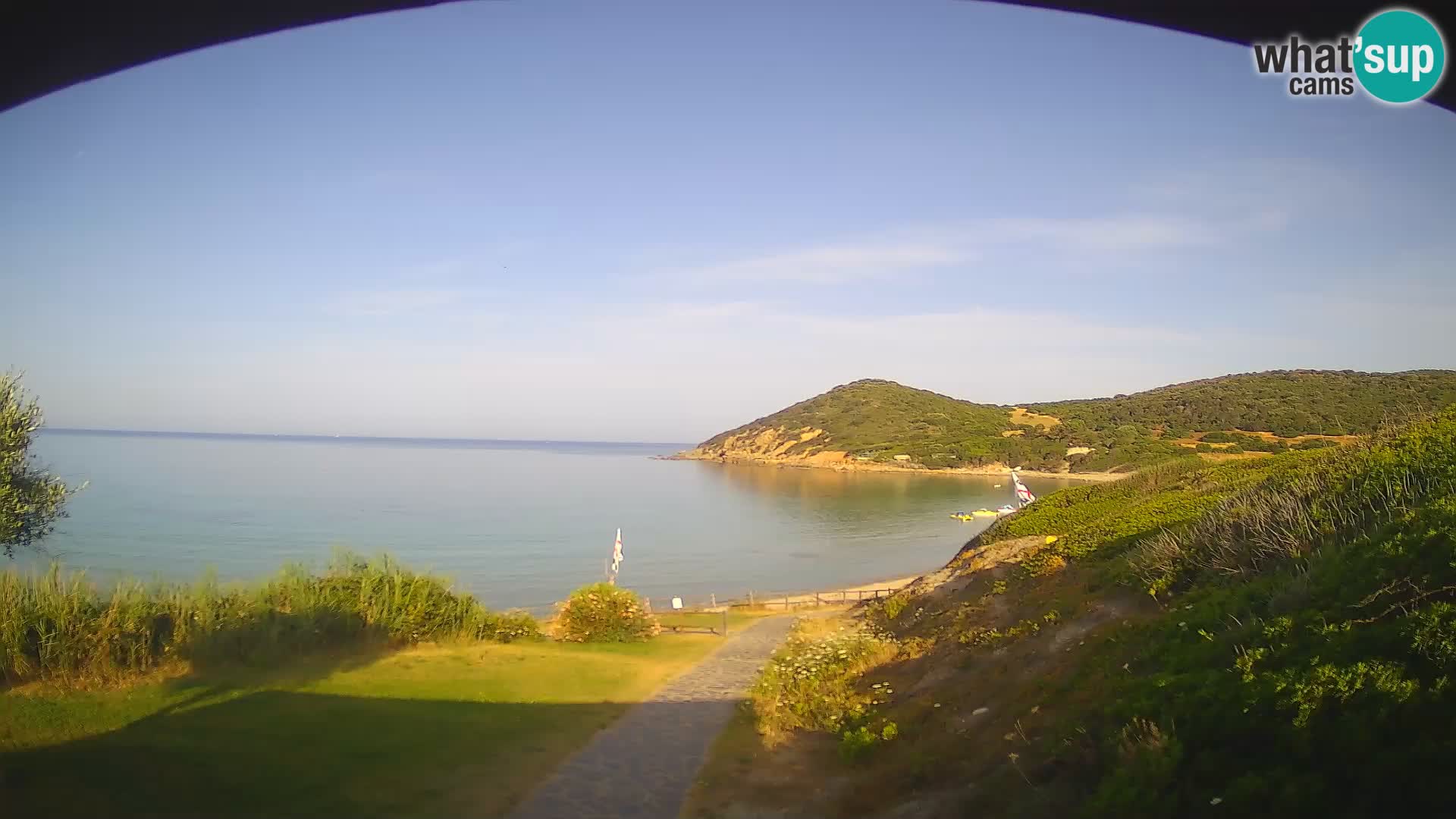 Webcam Strand von Poglina – Blick von der Bar Da Ricciolina – Alghero – Sardinien