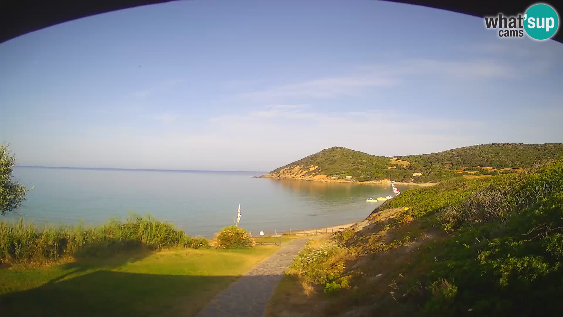 Webcam Strand von Poglina – Blick von der Bar Da Ricciolina – Alghero – Sardinien