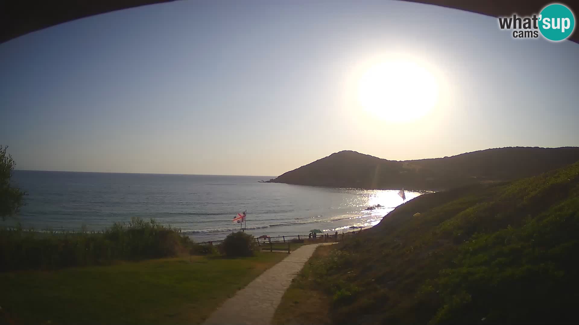 Webcam spiaggia Poglina – Vista dal bar Da Ricciolina – Alghero – Sardegna