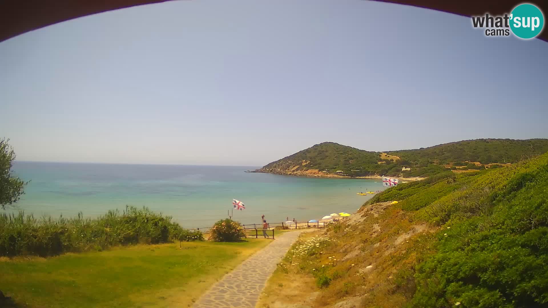 Spletna kamera plaža Poglina – Da Ricciolina – Alghero – Sardinija