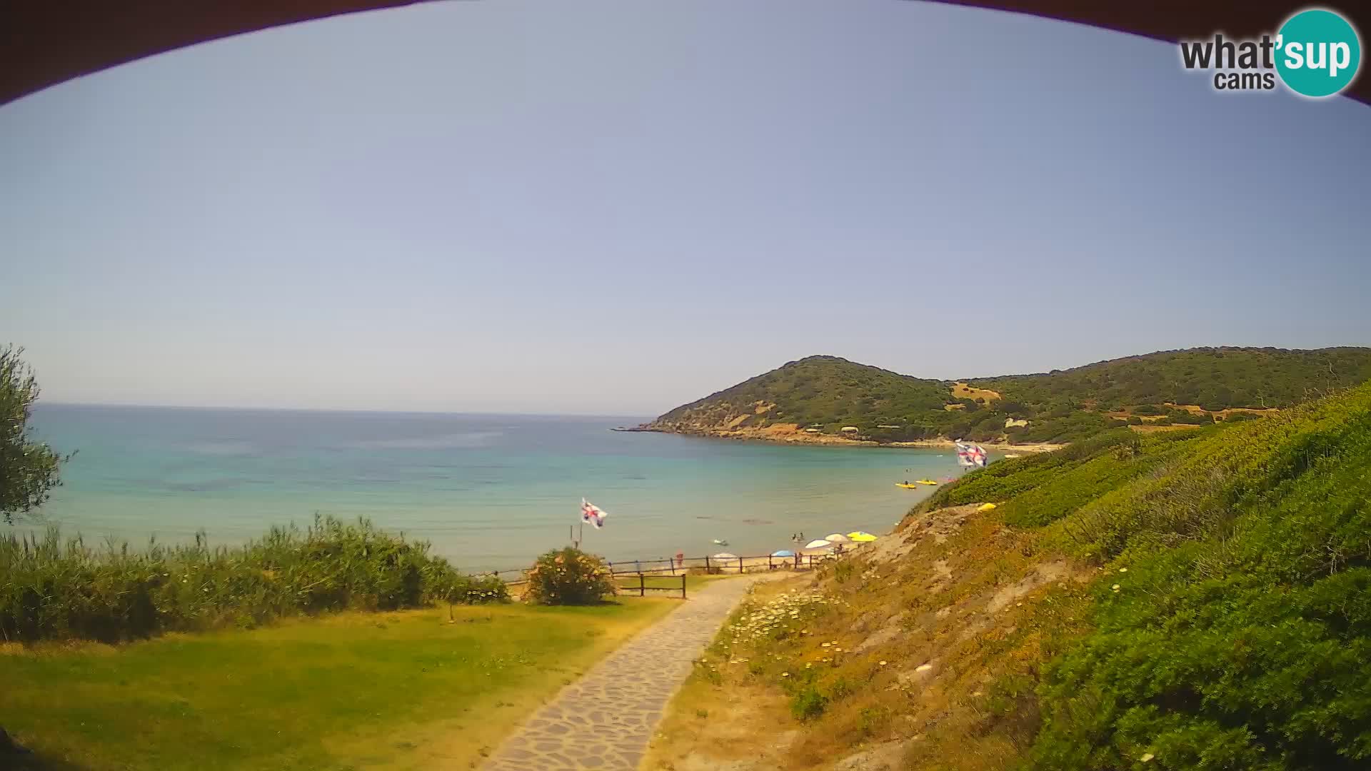 Webcam spiaggia Poglina – Vista dal bar Da Ricciolina – Alghero – Sardegna