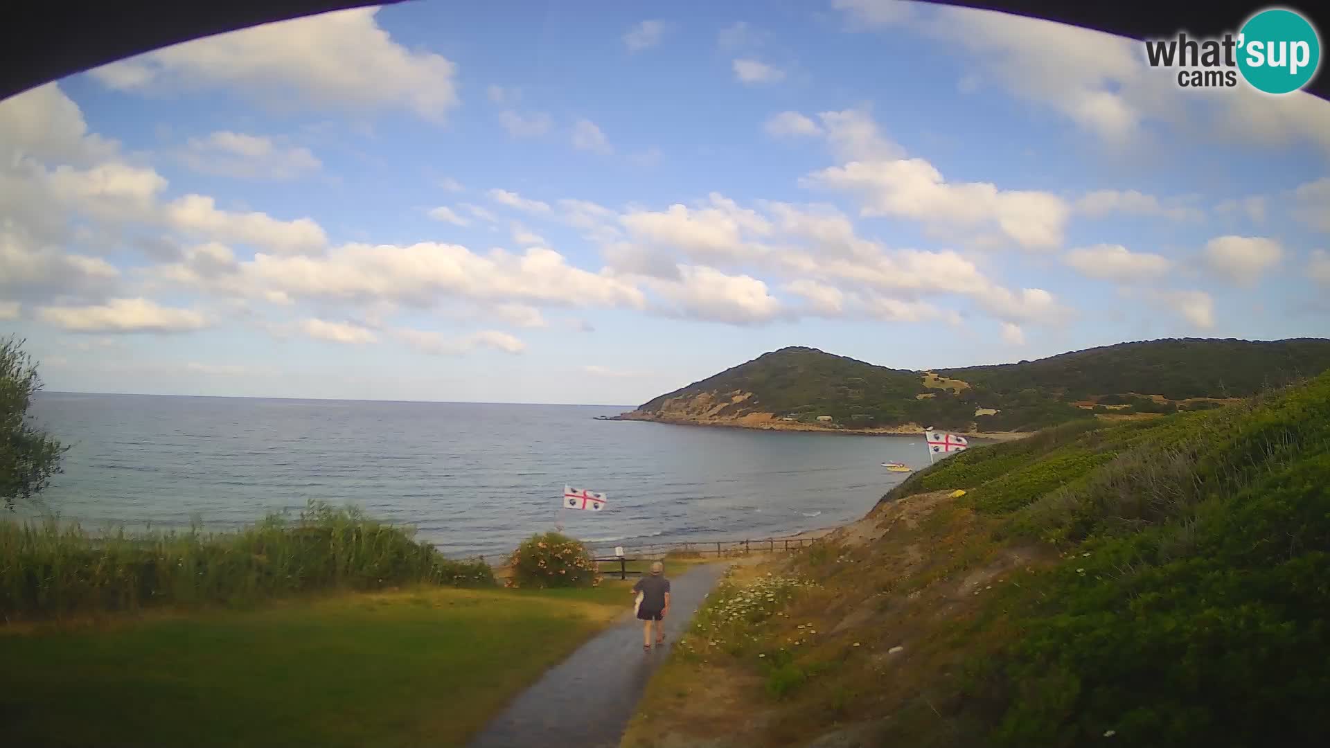 Webcam Strand von Poglina – Blick von der Bar Da Ricciolina – Alghero – Sardinien
