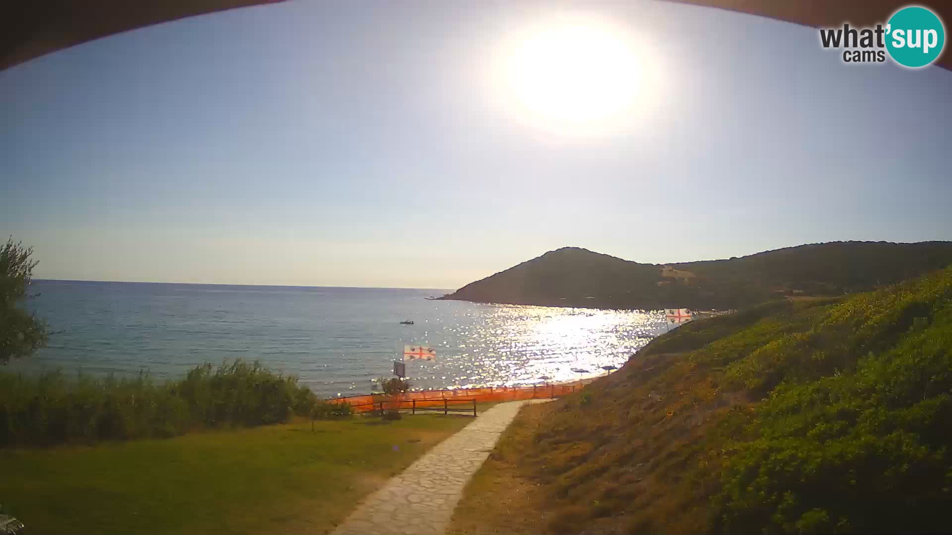 Spletna kamera plaža Poglina – Da Ricciolina – Alghero – Sardinija