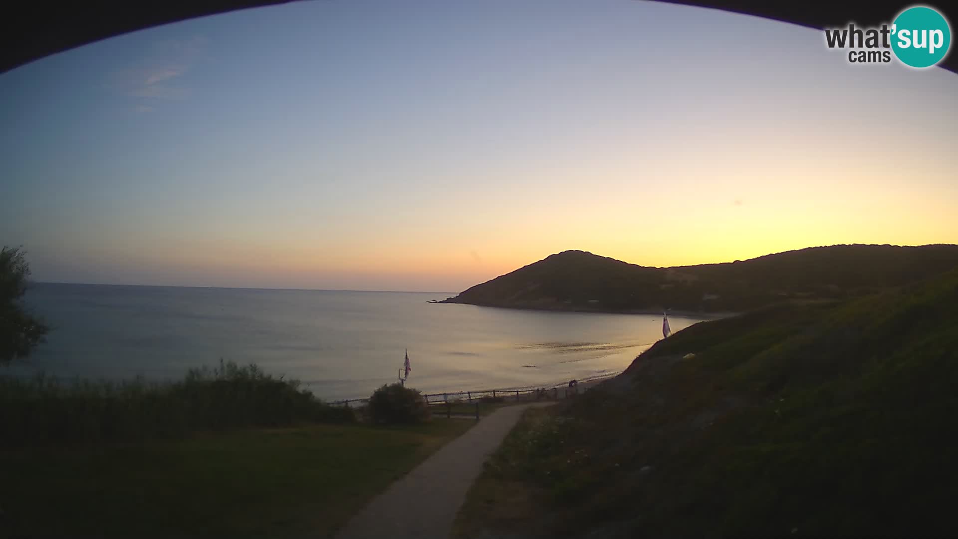Spletna kamera plaža Poglina – Da Ricciolina – Alghero – Sardinija