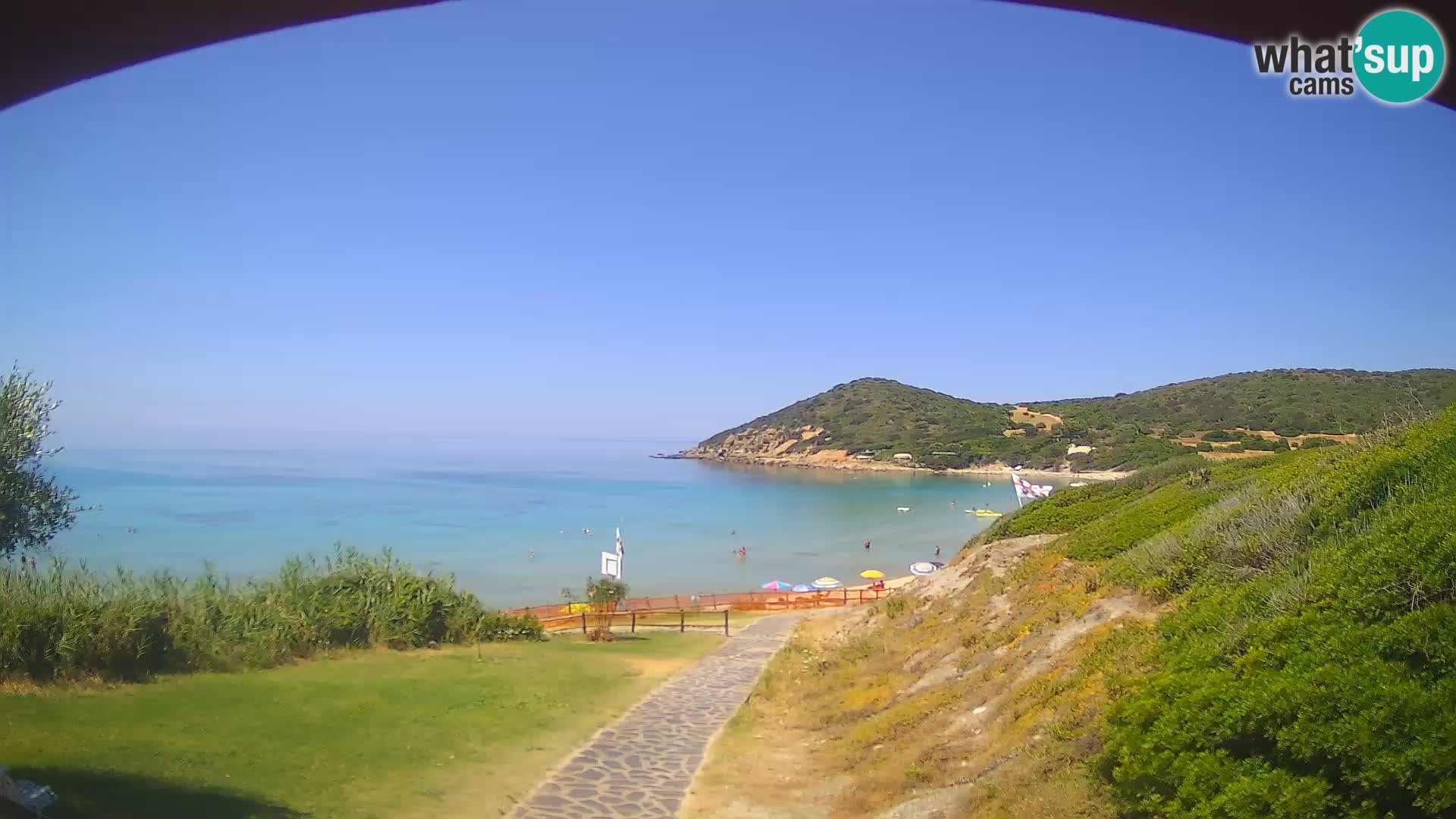 Spletna kamera plaža Poglina – Da Ricciolina – Alghero – Sardinija