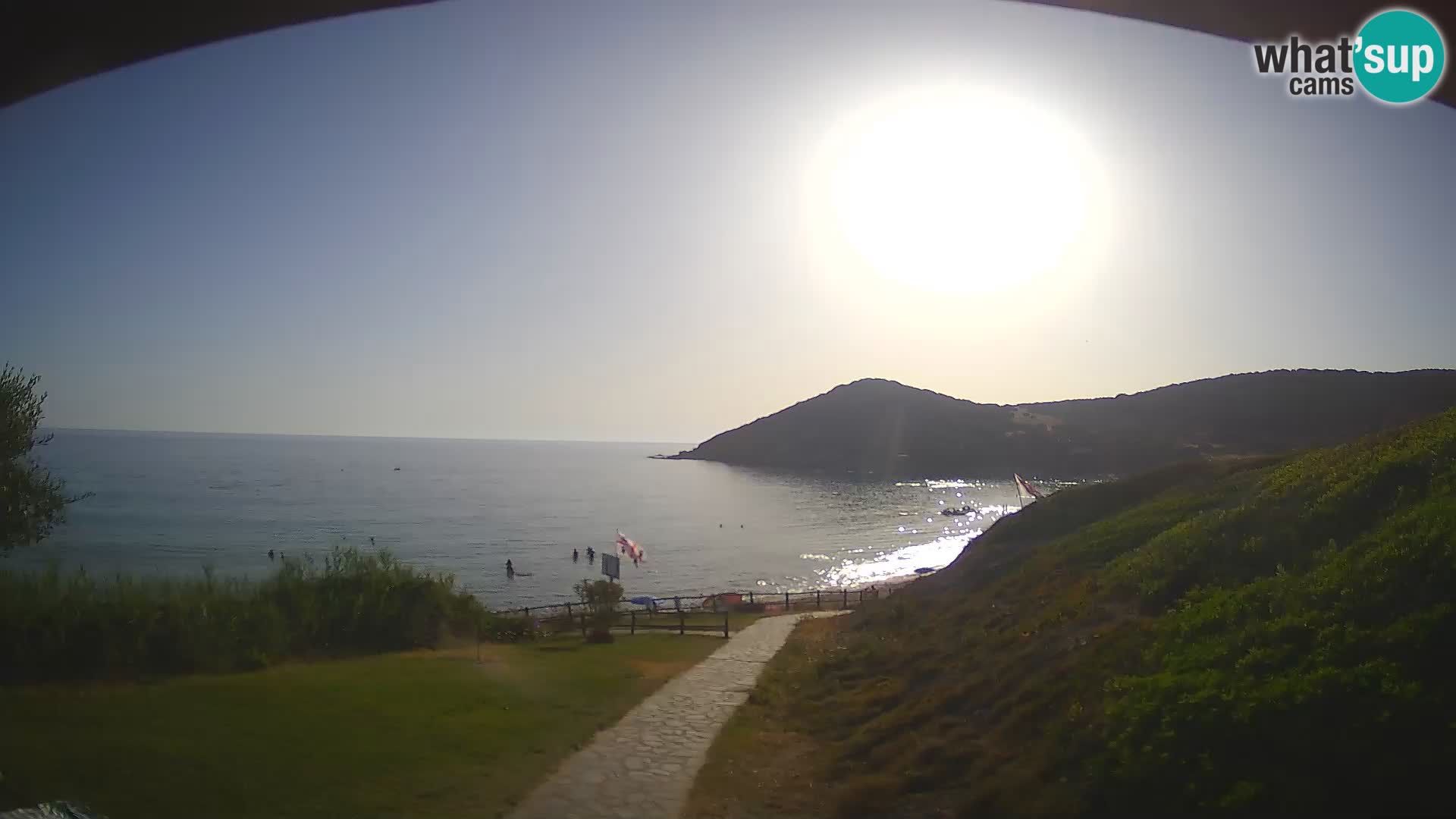 Webcam Strand von Poglina – Blick von der Bar Da Ricciolina – Alghero – Sardinien