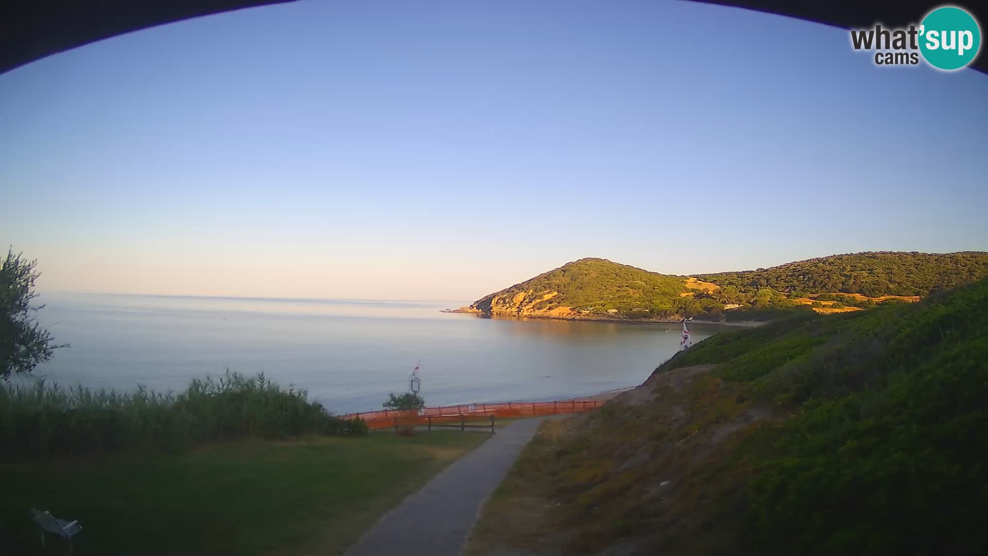 Webcam Strand von Poglina – Blick von der Bar Da Ricciolina – Alghero – Sardinien