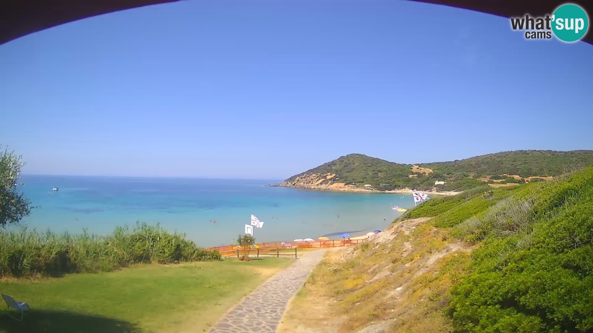 Webcam spiaggia Poglina – Vista dal bar Da Ricciolina – Alghero – Sardegna