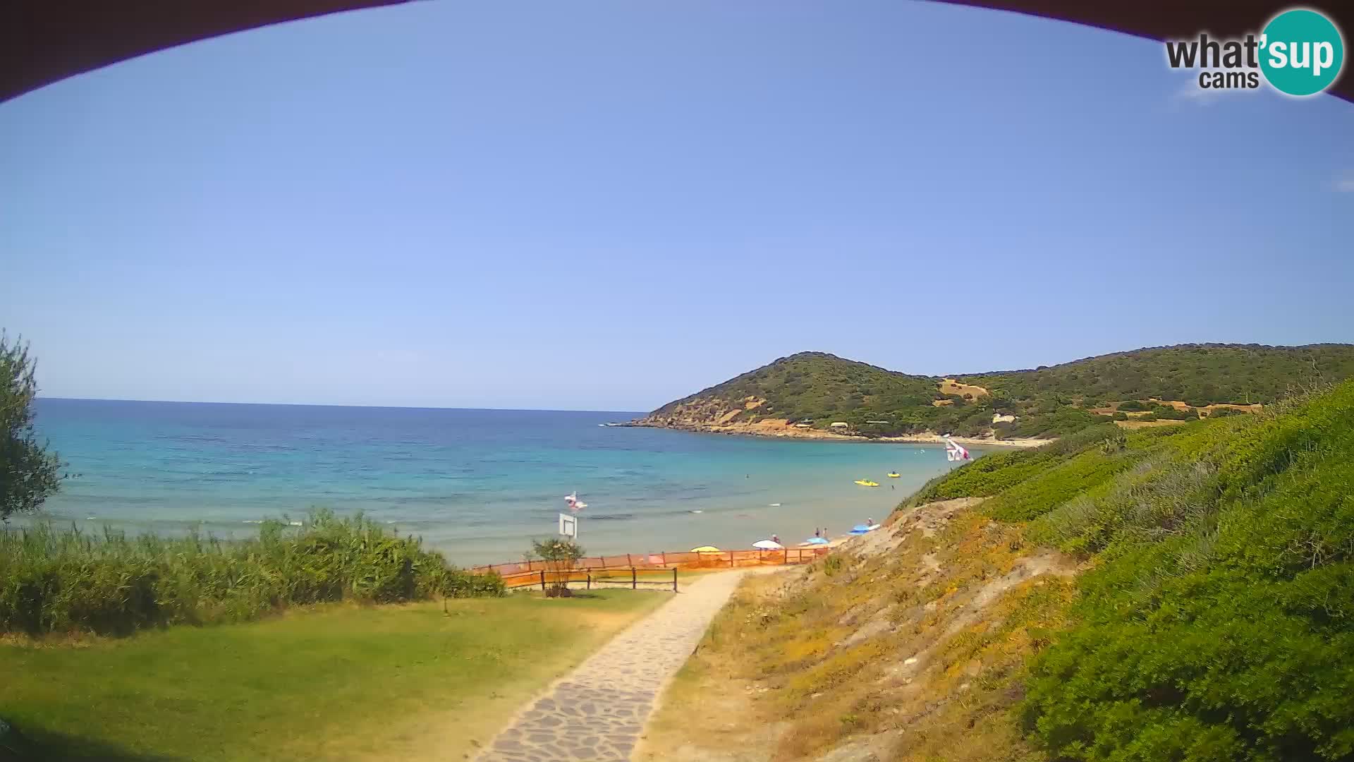 Webcam Strand von Poglina – Blick von der Bar Da Ricciolina – Alghero – Sardinien