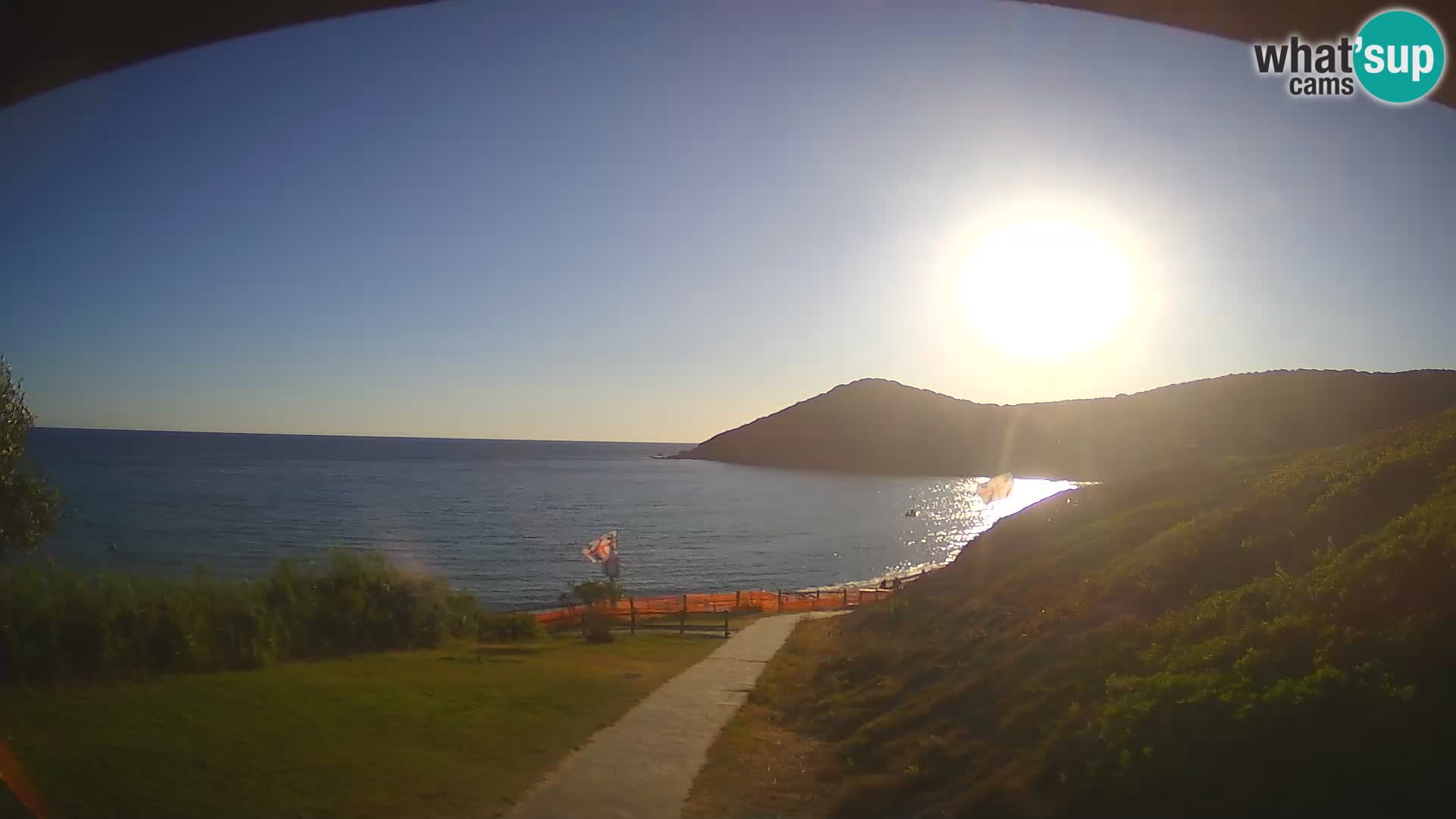 Webcam spiaggia Poglina – Vista dal bar Da Ricciolina – Alghero – Sardegna
