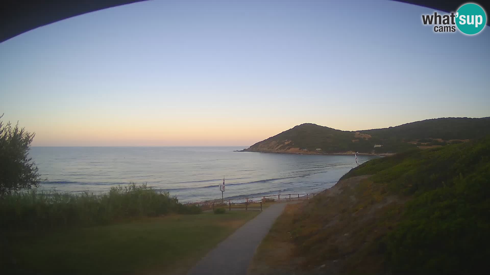 Webcam Strand von Poglina – Blick von der Bar Da Ricciolina – Alghero – Sardinien